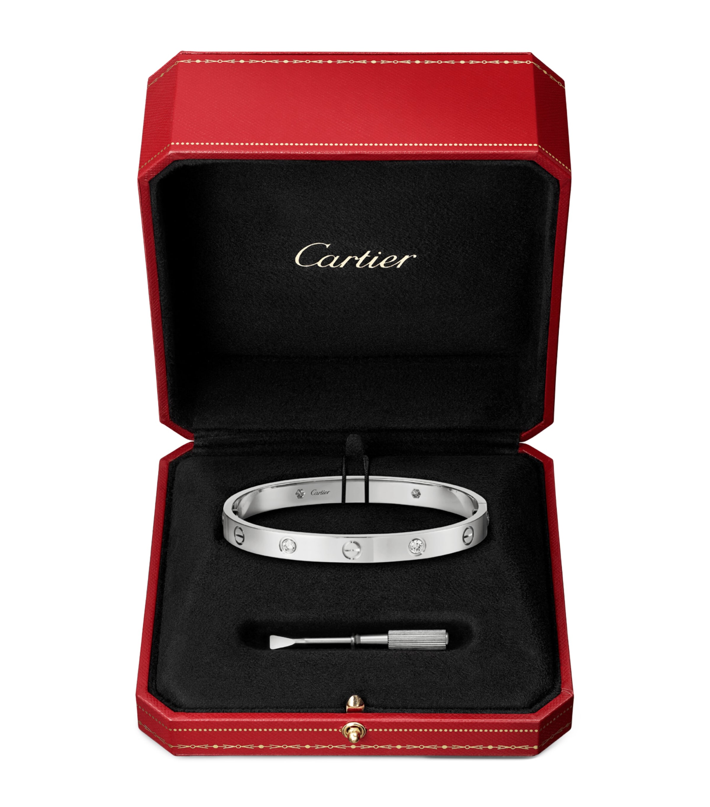 LOVE Classic White Gold 4-Diamond Bracelet WHITE GOLD Image 14