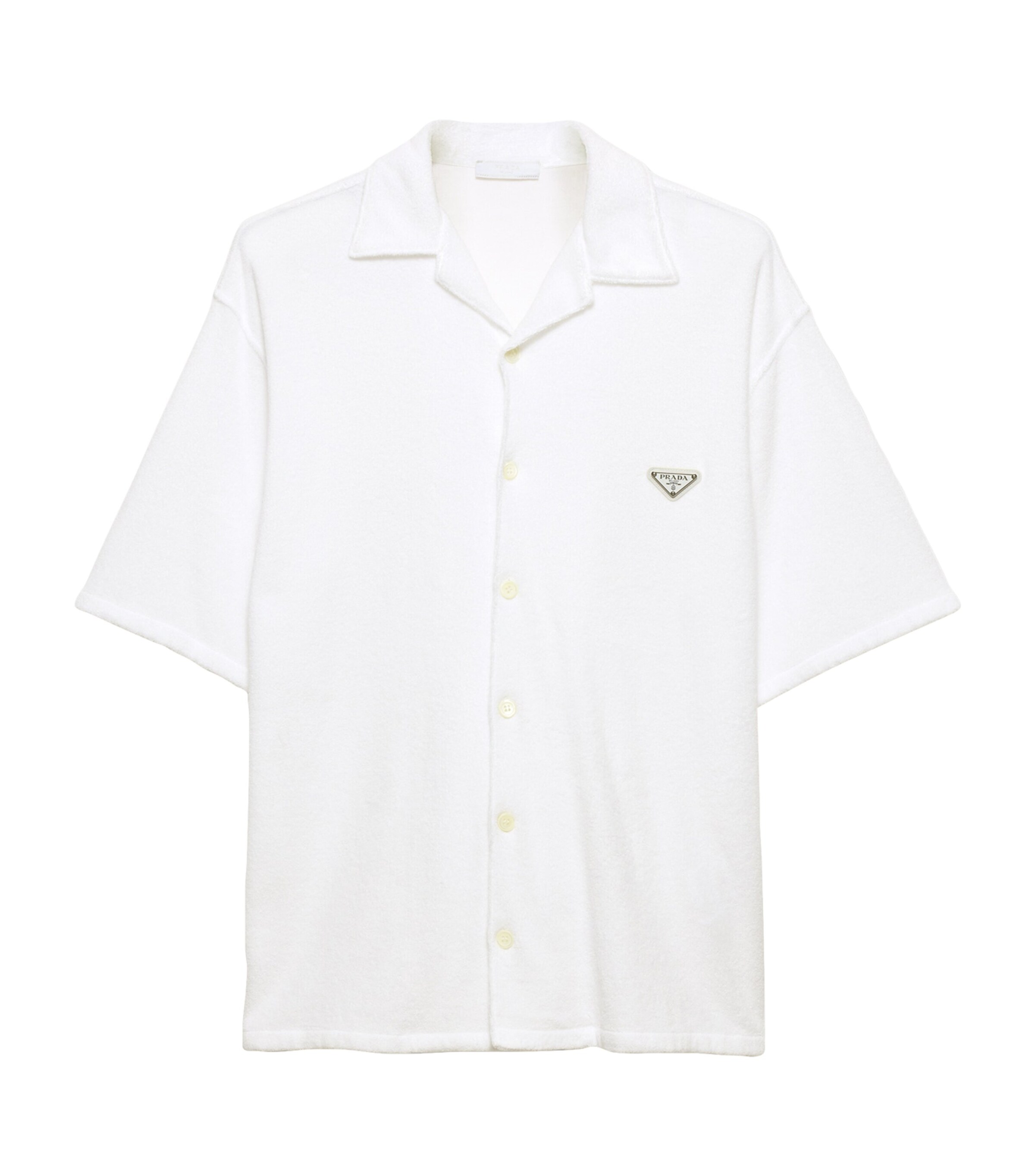 Prada Mens Terry Towelling Short-Sleeve Shirt Image 1