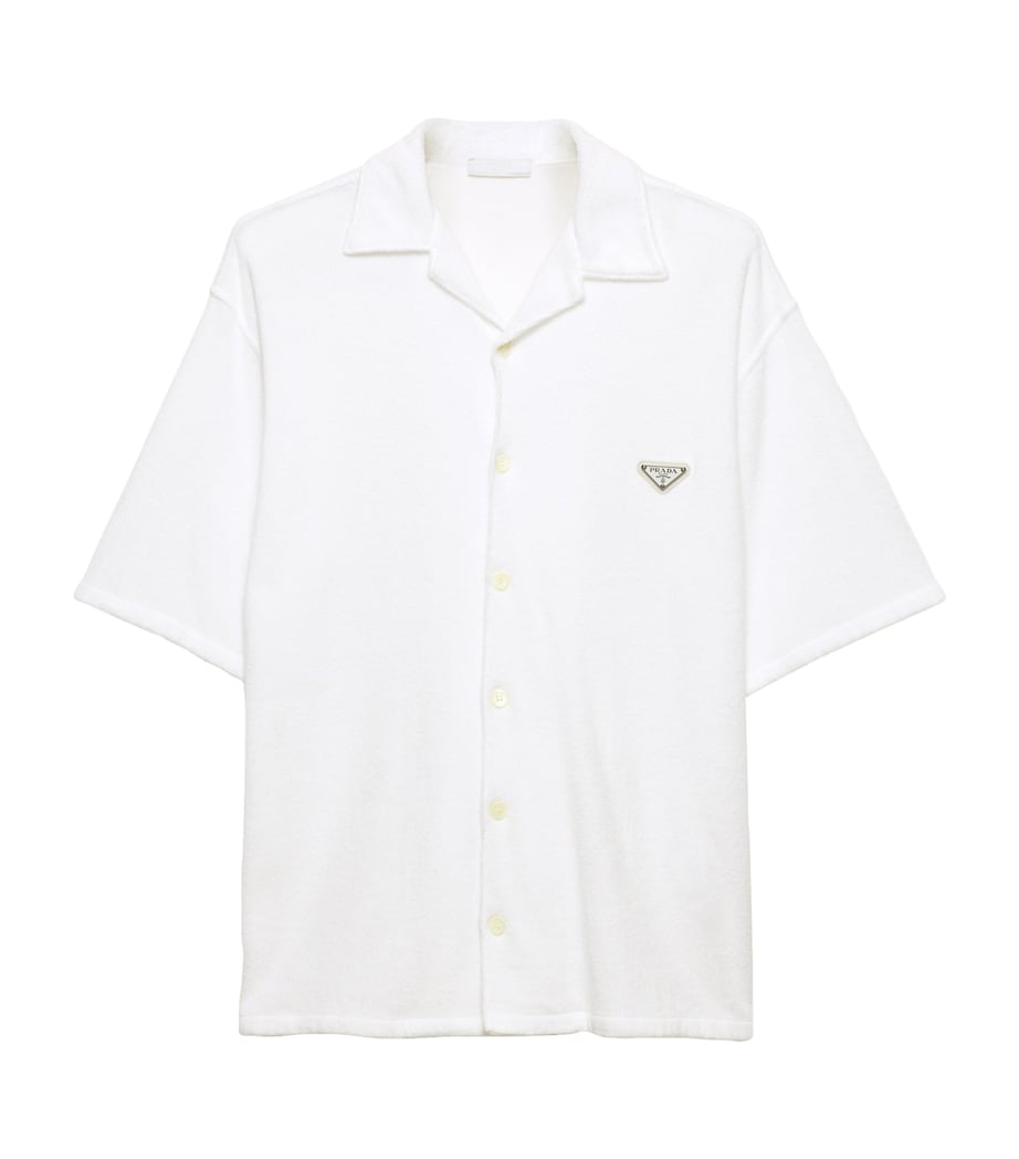 Prada Mens Terry Towelling Short-Sleeve Shirt Image 1