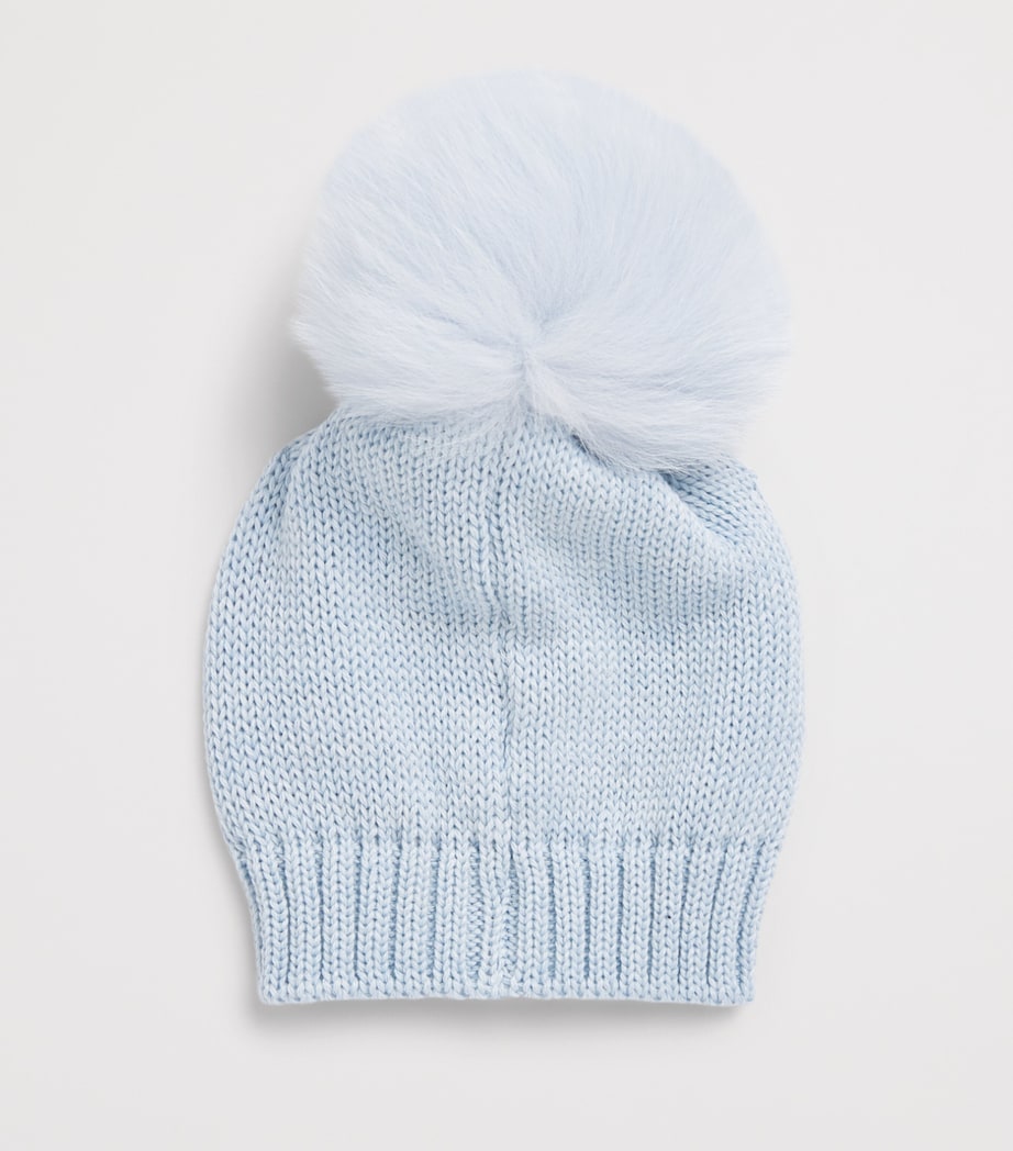 Bimbalo Wool-Blend Beanie (1-24 Months) Pale Blue Image 2