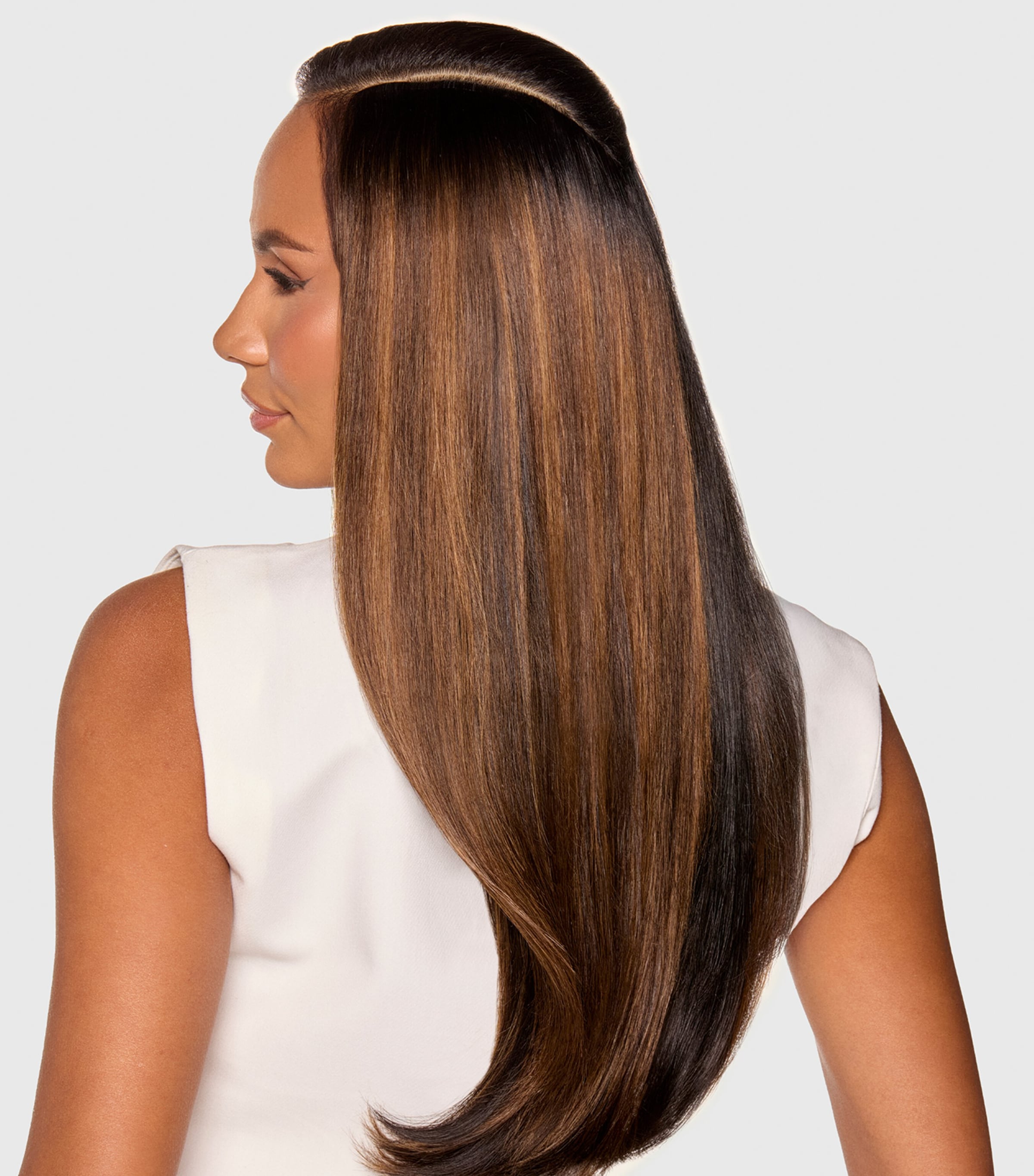 Beauty Works Beauty Works x Huda BARELY THERE Mix & Match Duo Clip-In Hair Extensions (18") Spiced Oud Image 5