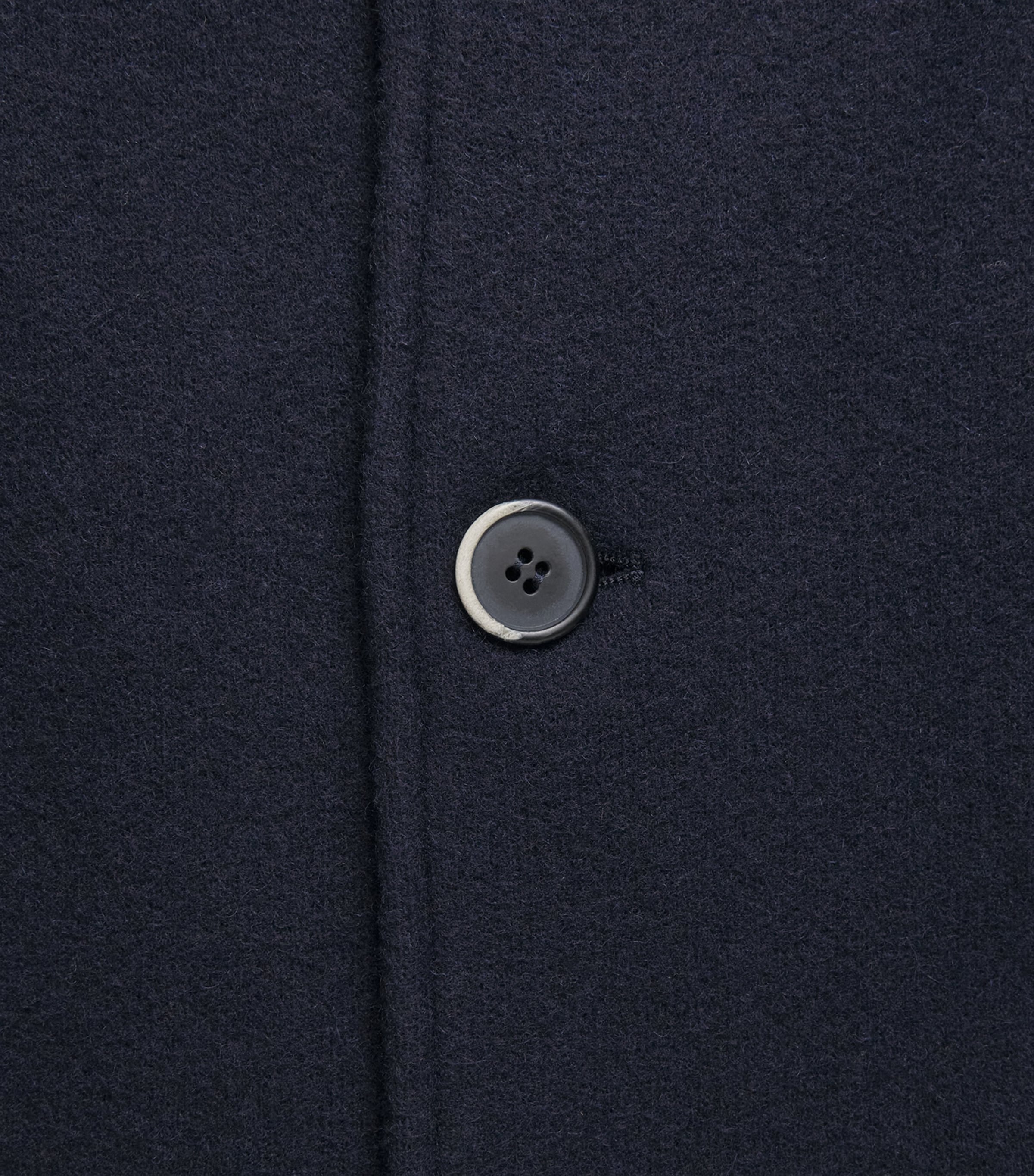 Barena Mens Wool-Blend Windbreaker Jacket Navy Image 6
