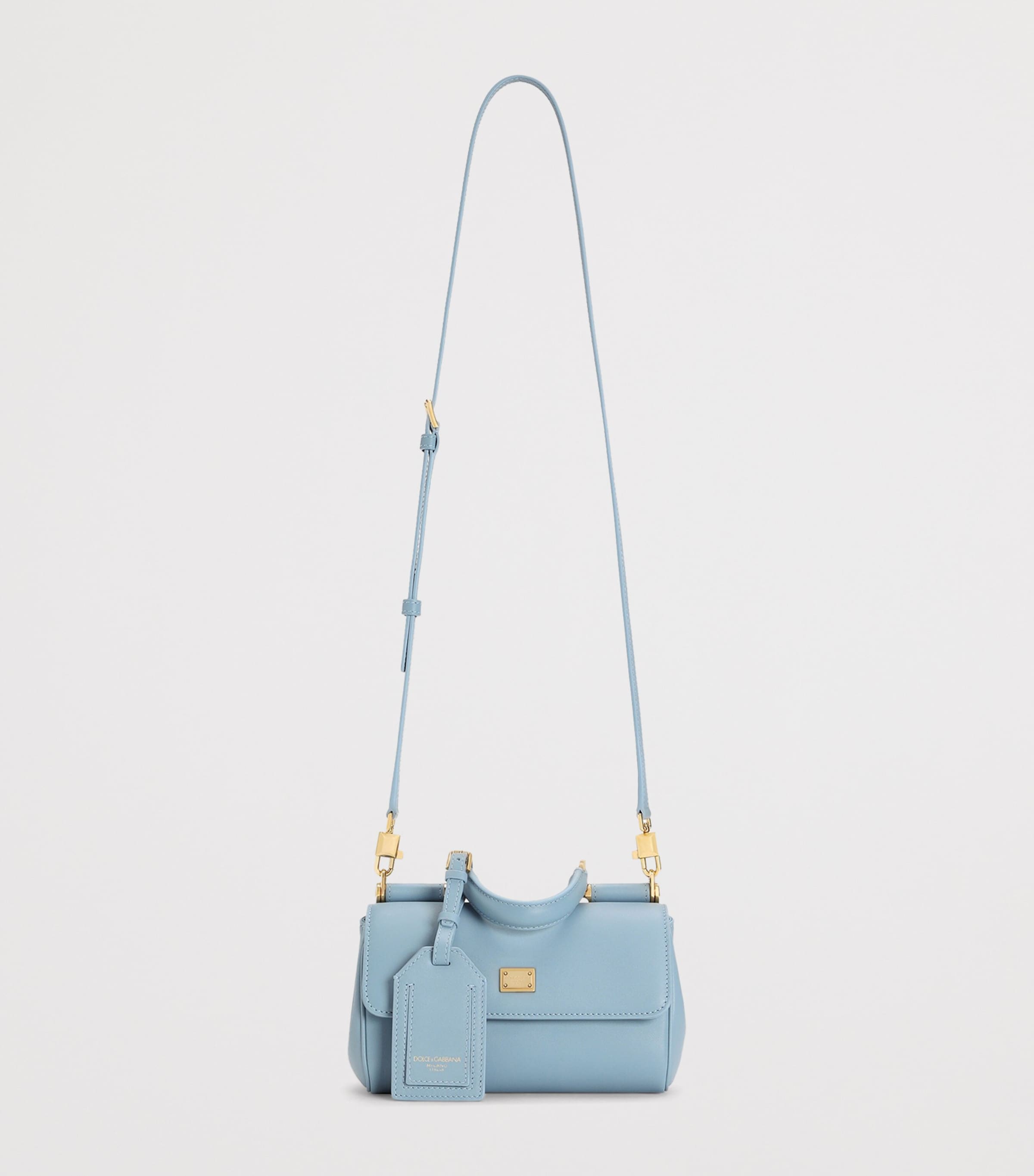 Dolce&Gabbana Plongé Calfskin My Sicily Top-Handle Bag Light Blu Image 2