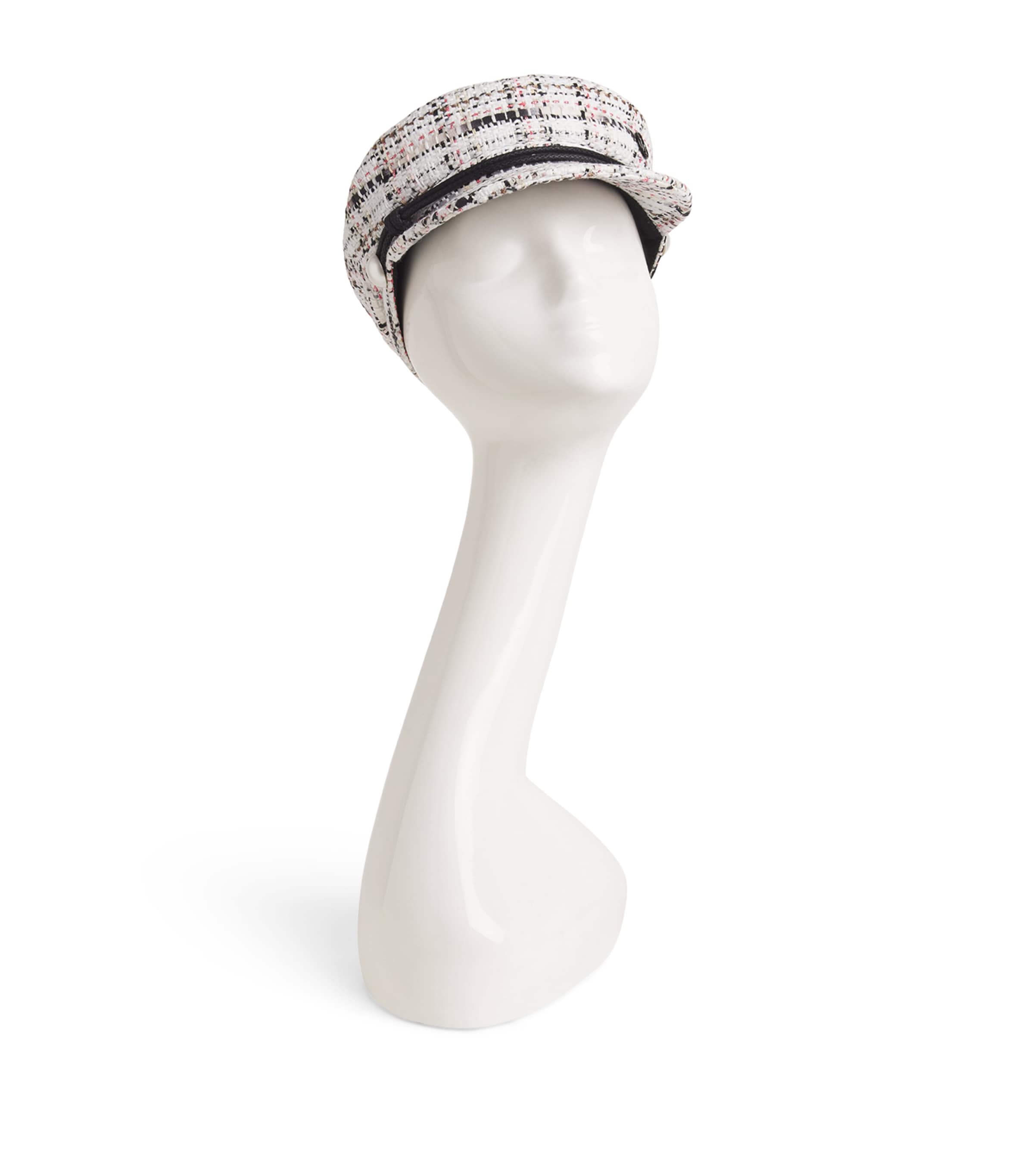 Shop Maison Michel Tweed New Abbey Baker Boy Hat