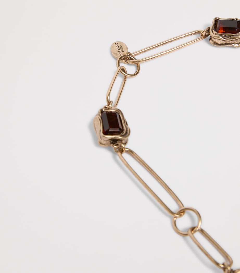 Weekend Max Mara Jewel-Embellished Necklace Gold Image 3