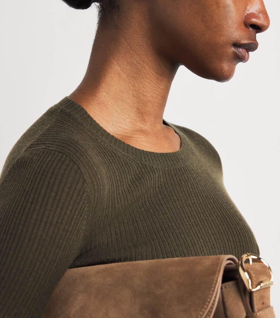 Wool-Cashmere Layering Sweater INTENSE OLIVE Image 6