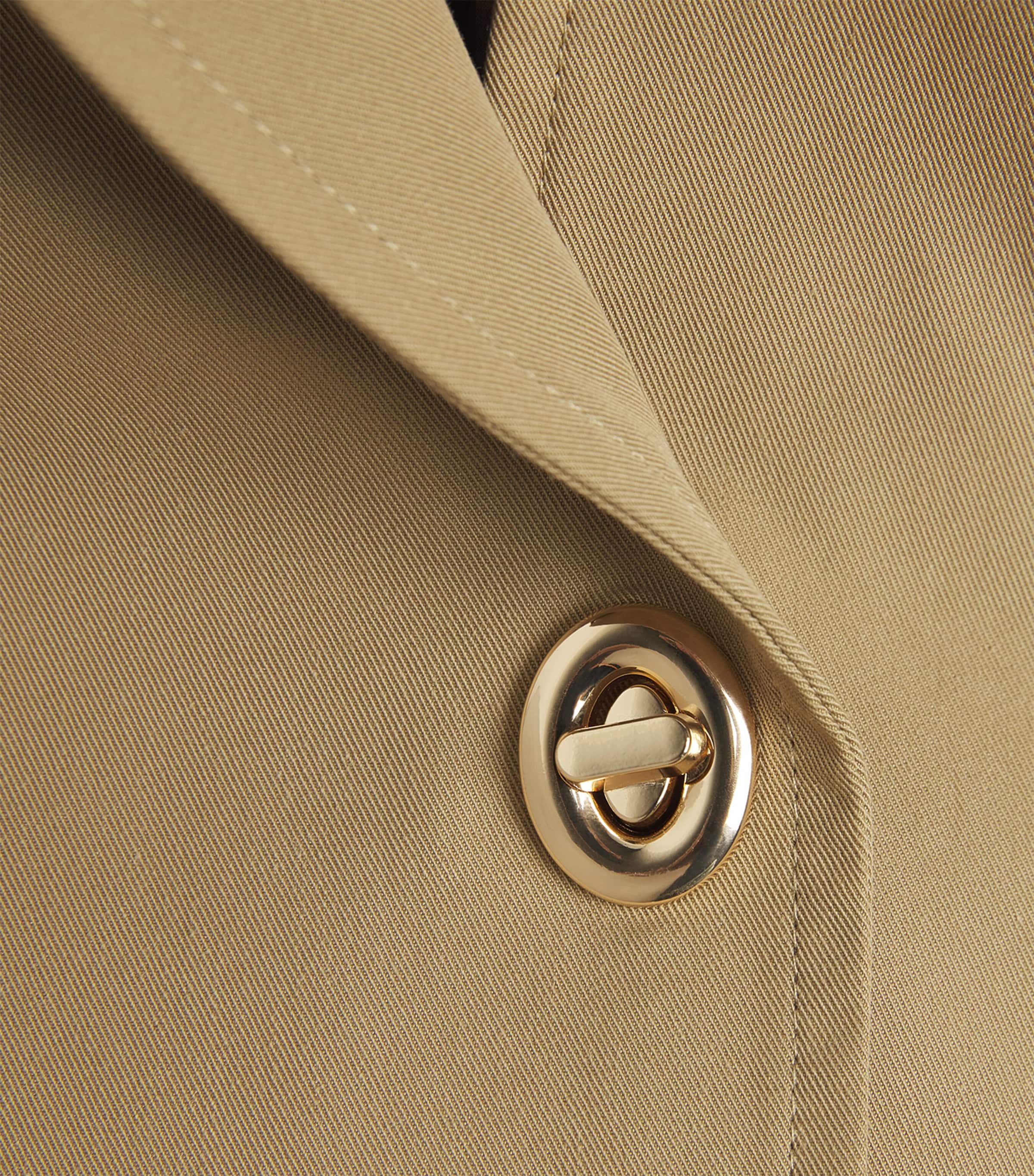 Claudie Pierlot Womens Velvet-Collar Trench Coat Beige Image 6