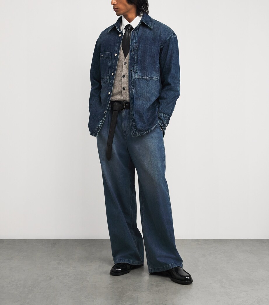 Wooyoungmi Mens Wide-Leg Jeans Blue Image 2