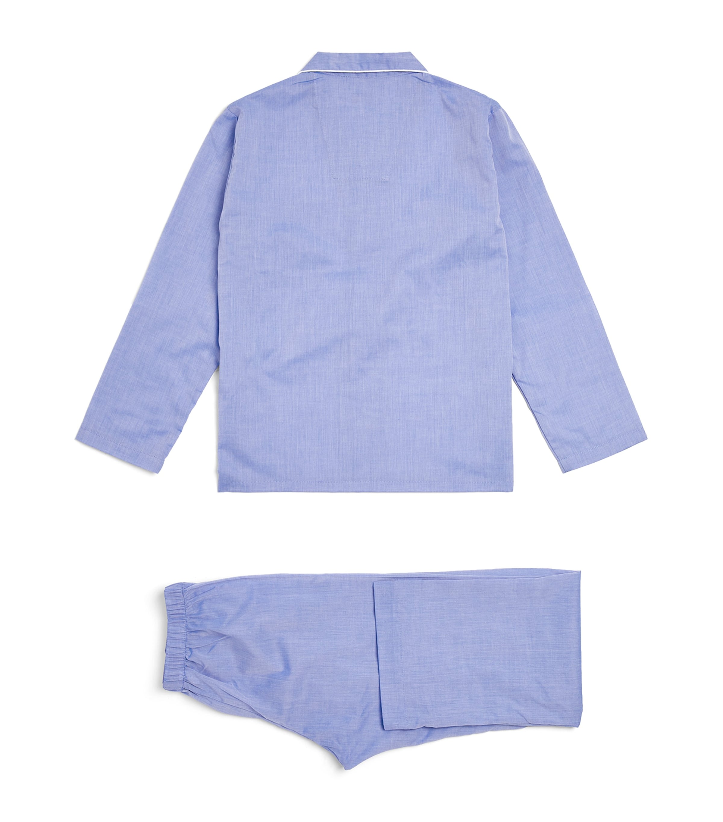 Derek Rose Kids Cotton Amalfi Pyjama Set (3-16 Years) Amalfi Blue Image 4