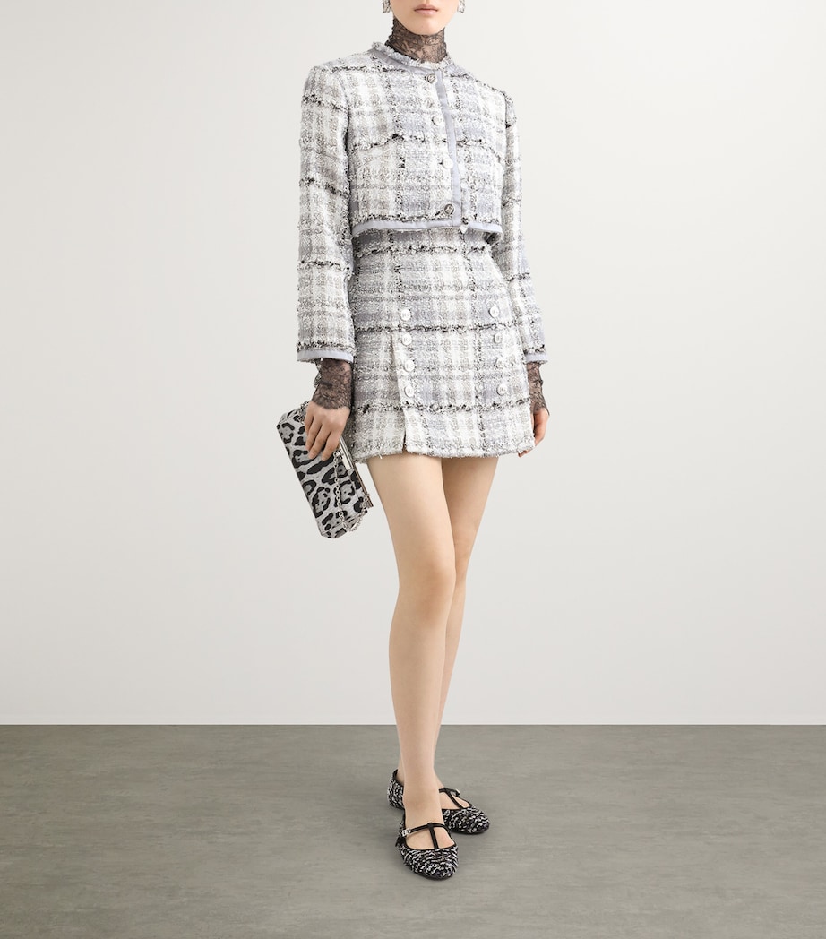 Tweed Mini Dress S8100-CHECK-TARTAN Image 2
