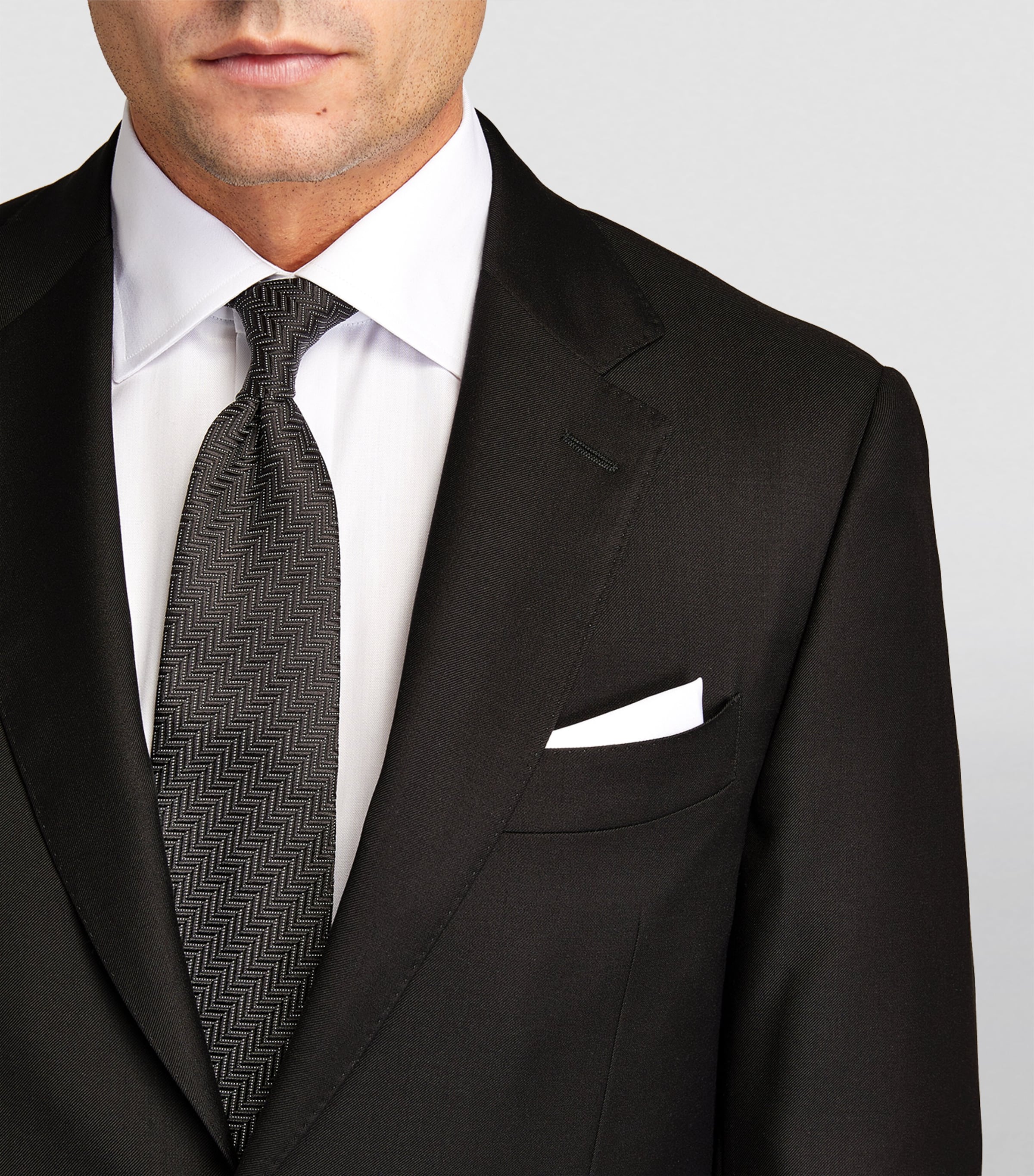 Wool 2-Piece Suit 10 BLACK Image 8