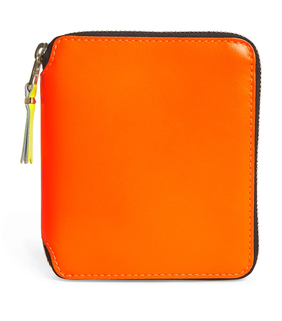Medium Leather Super Fluo Wallet 1 - ORANGE Image 1