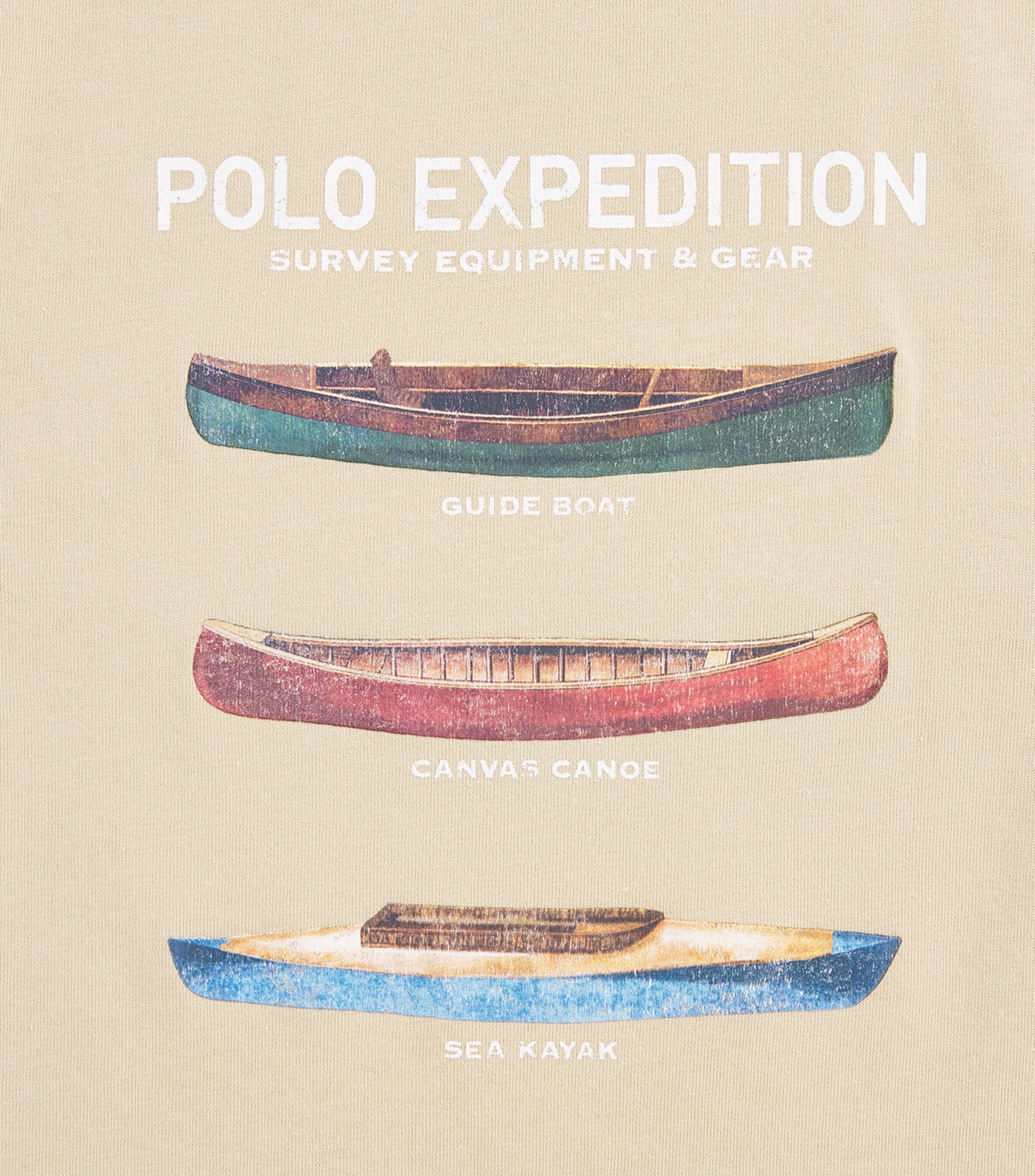 Ralph Lauren Kids Cotton Polo Expedition T-Shirt (2-7 Years) Tallow Cream Image 3