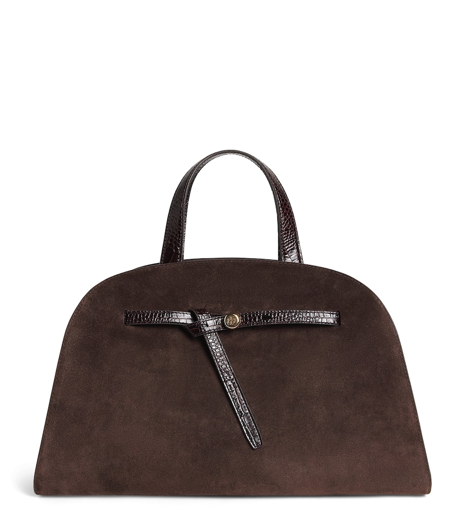 Tory Burch Suede Romy Cross-Body Bag Dark Cocoa Image 1