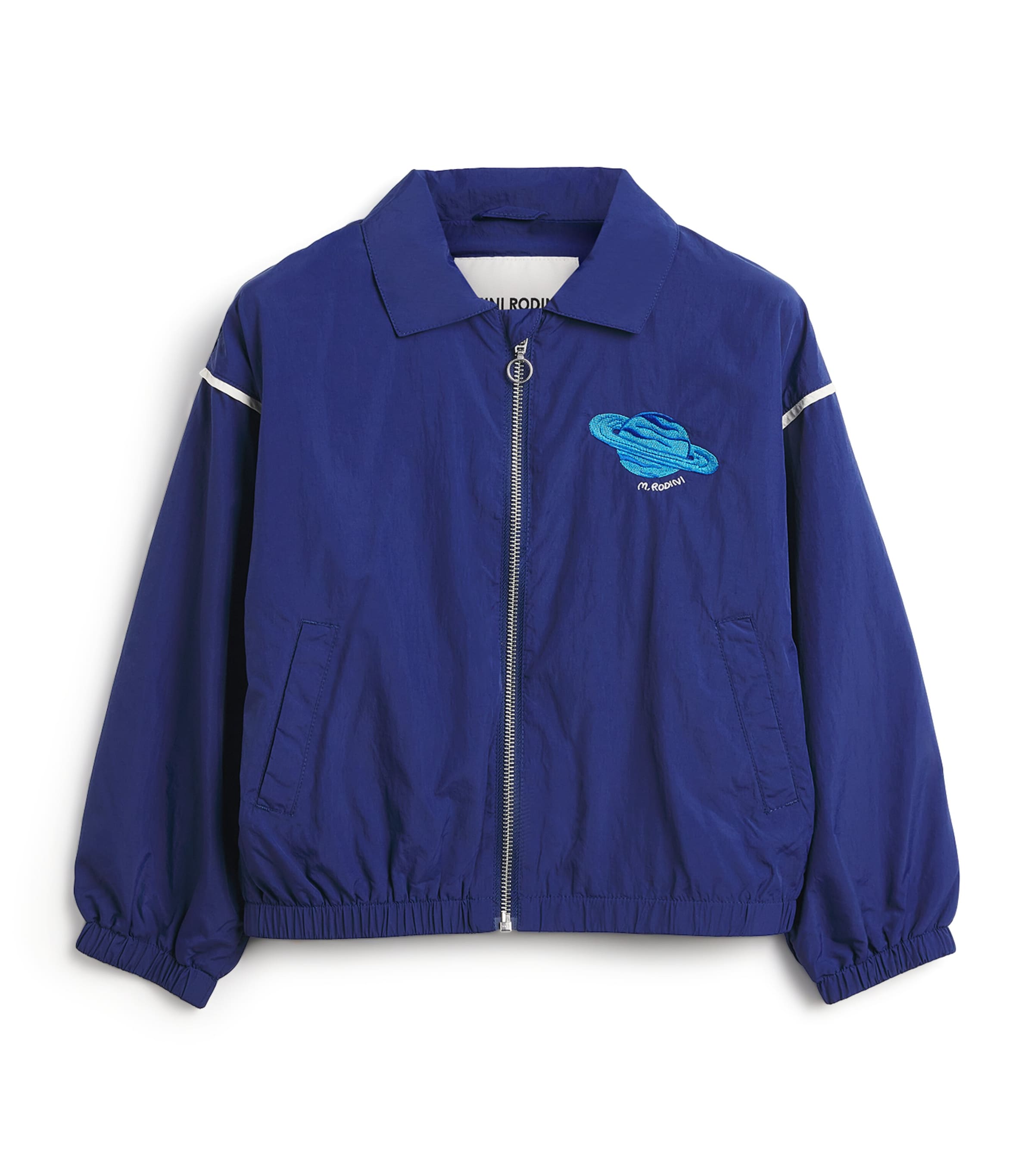 Mini Rodini Embellished Planet Jacket (3-11 Years) Blue Image 1