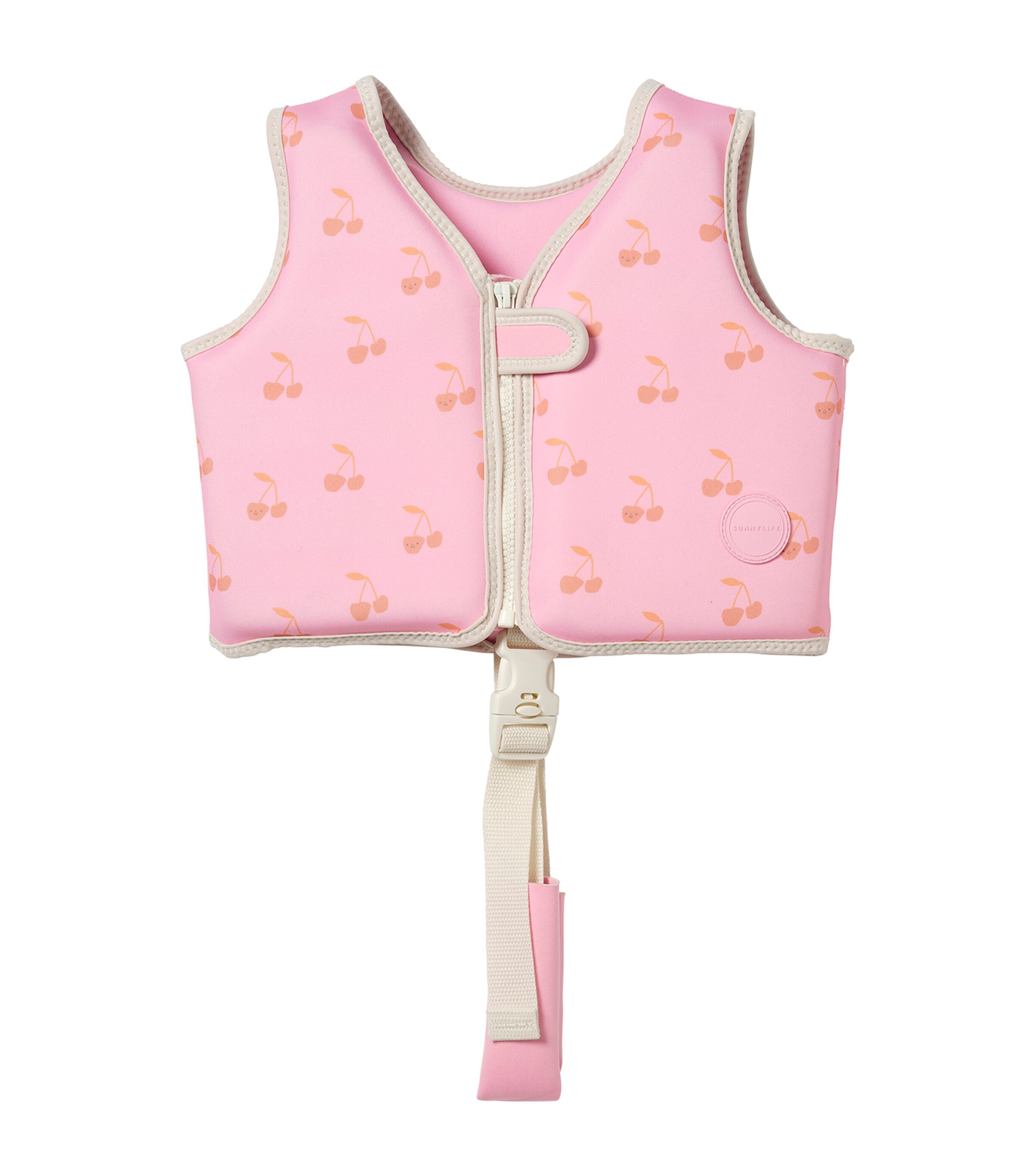 Sunnylife Kids Cherry Print Swimming Vest (2-3 Years) Cotton Candy Image 1