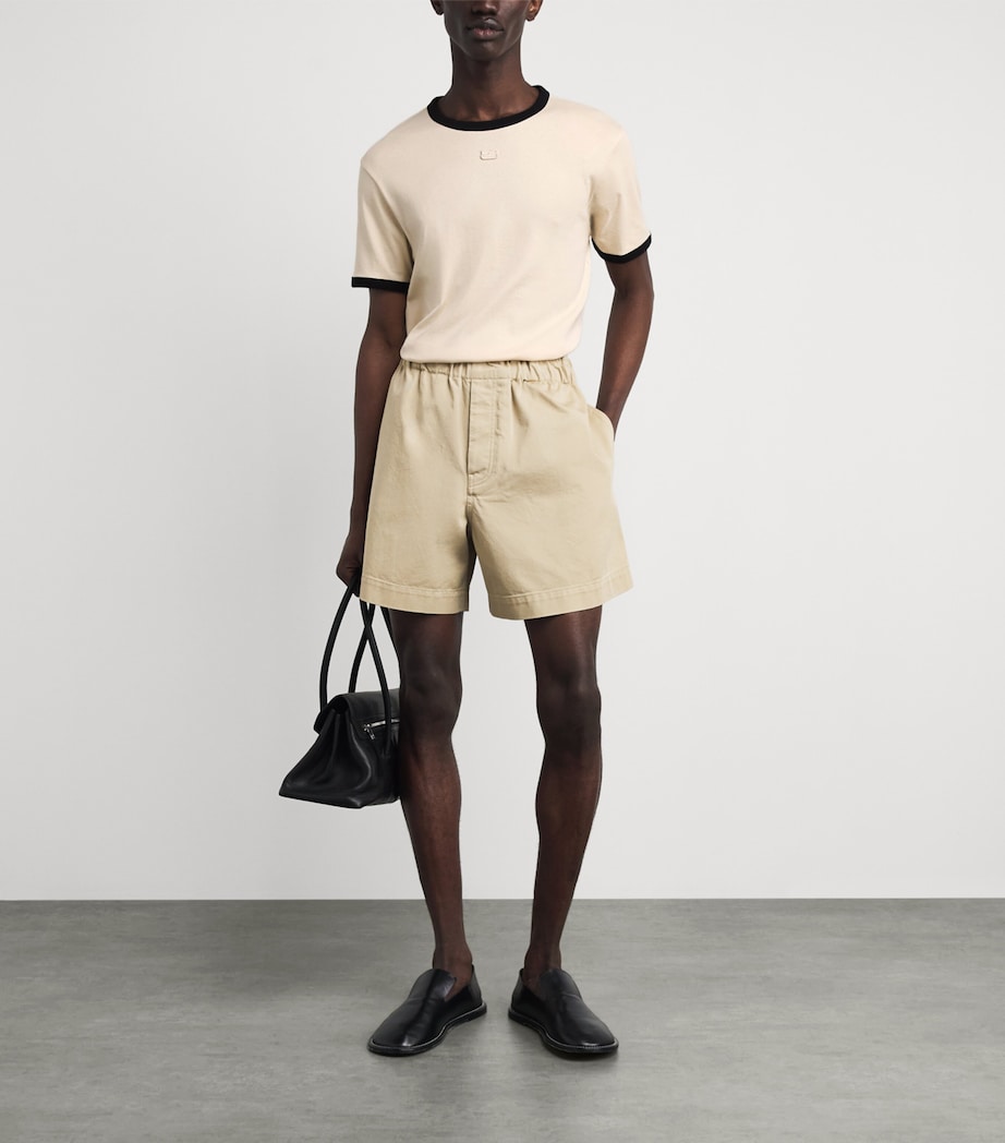Sandro Paris Mens Cotton Retro Logo T-Shirt Sand Image 2