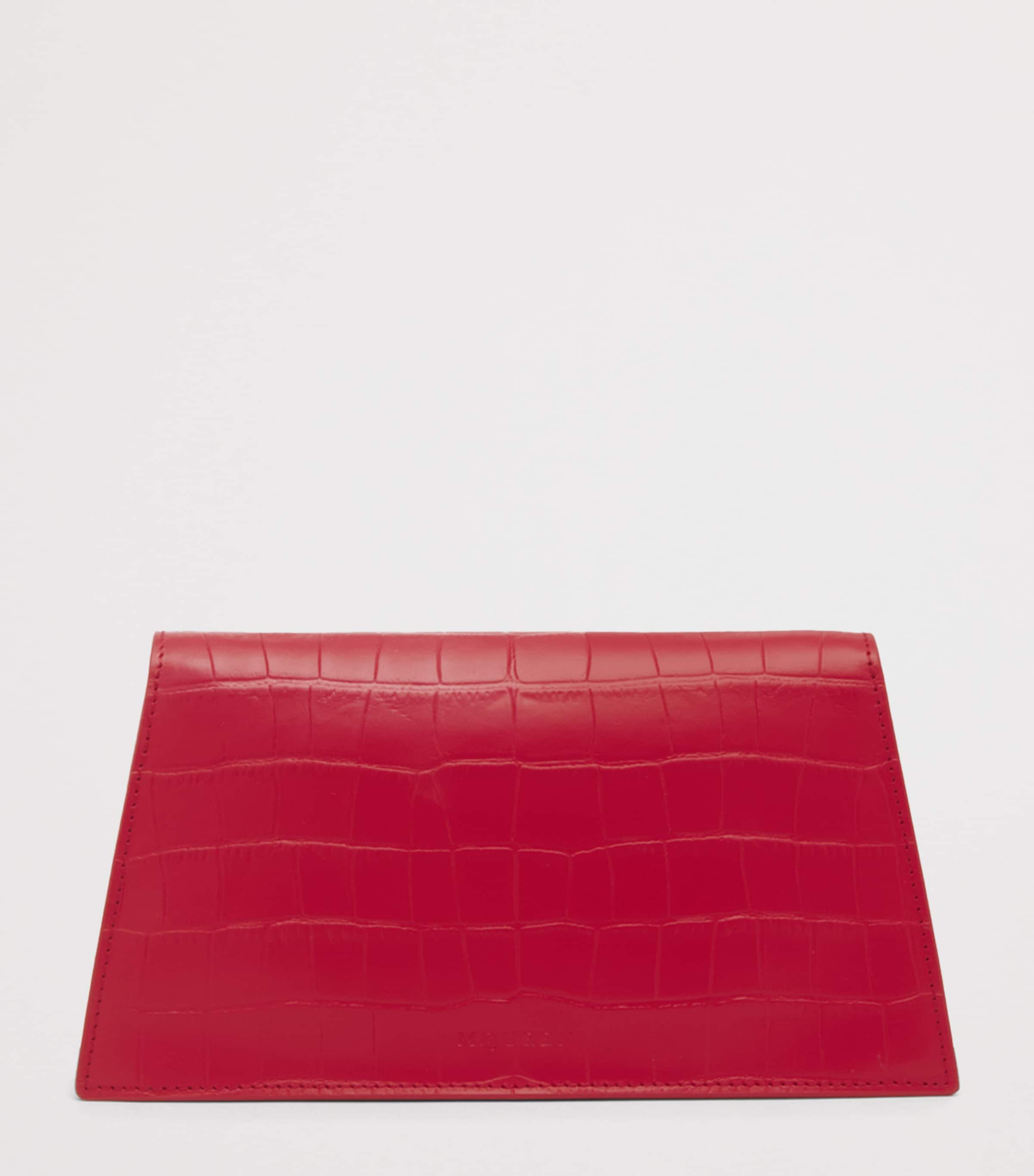 McQueen Mini Croc-Embossed Skull Shoulder Bag Image 5