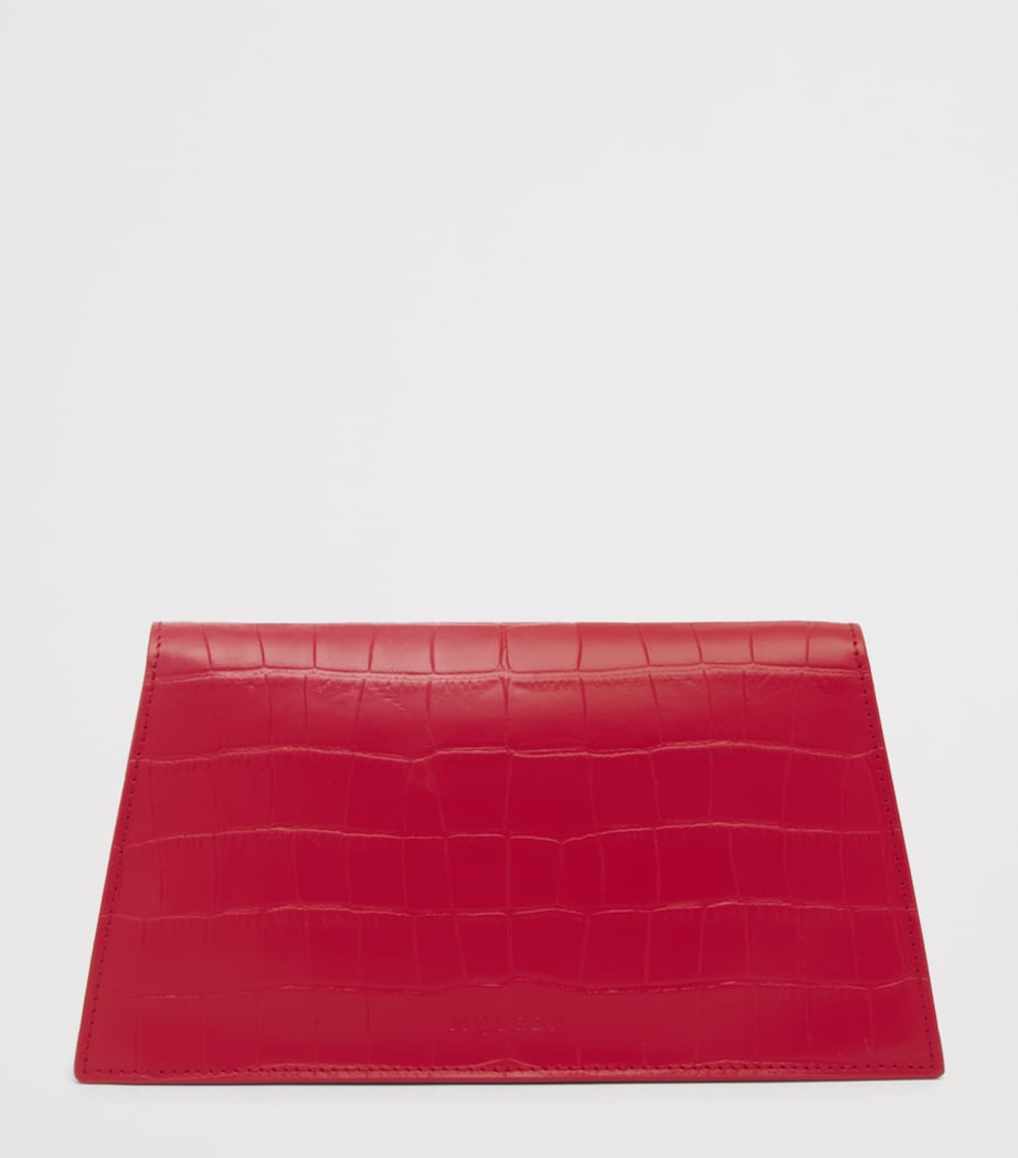 McQueen Mini Croc-Embossed Skull Shoulder Bag Image 5