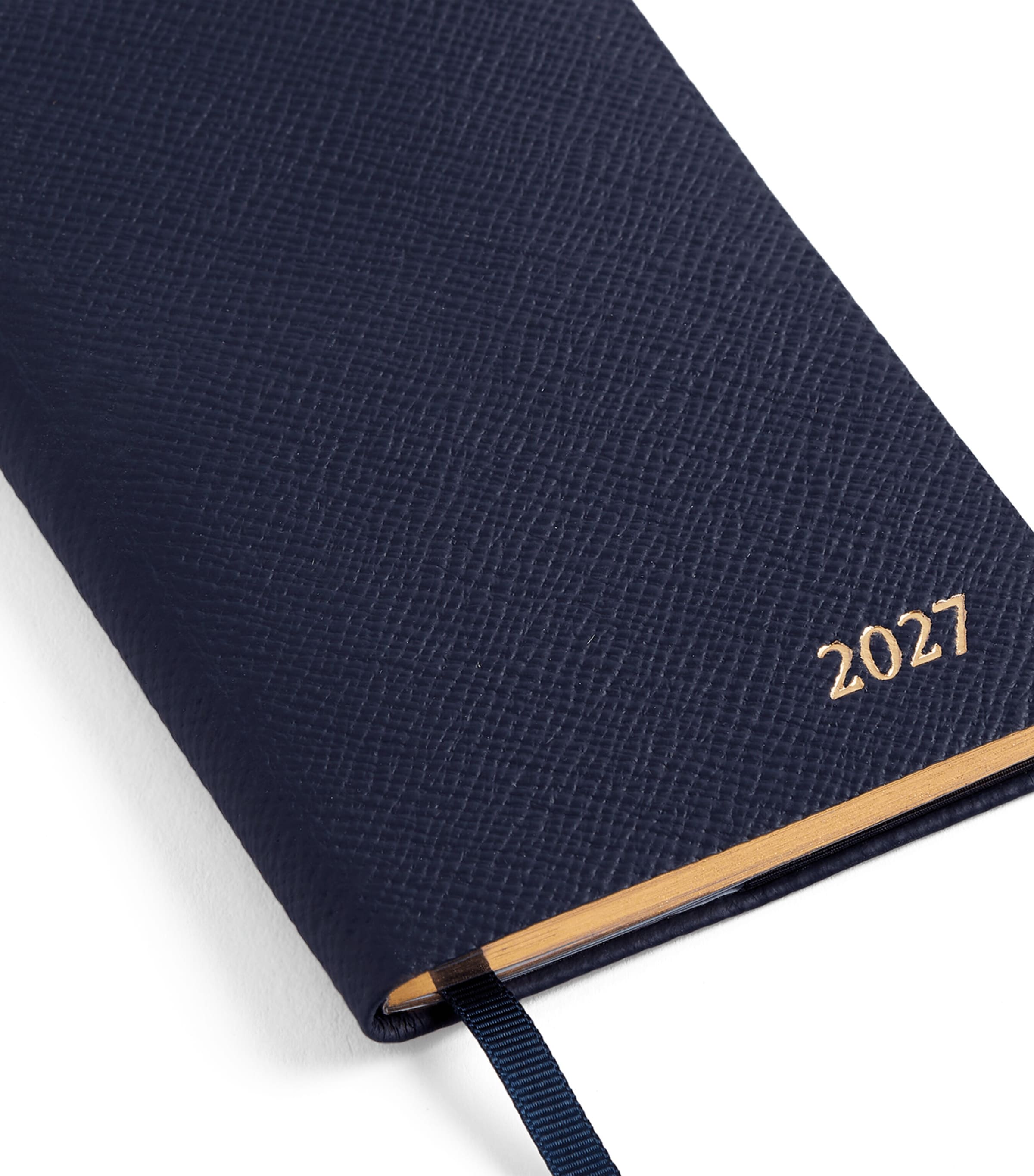Smythson Leather Panama Weekly Diary 2027 Navy Image 5