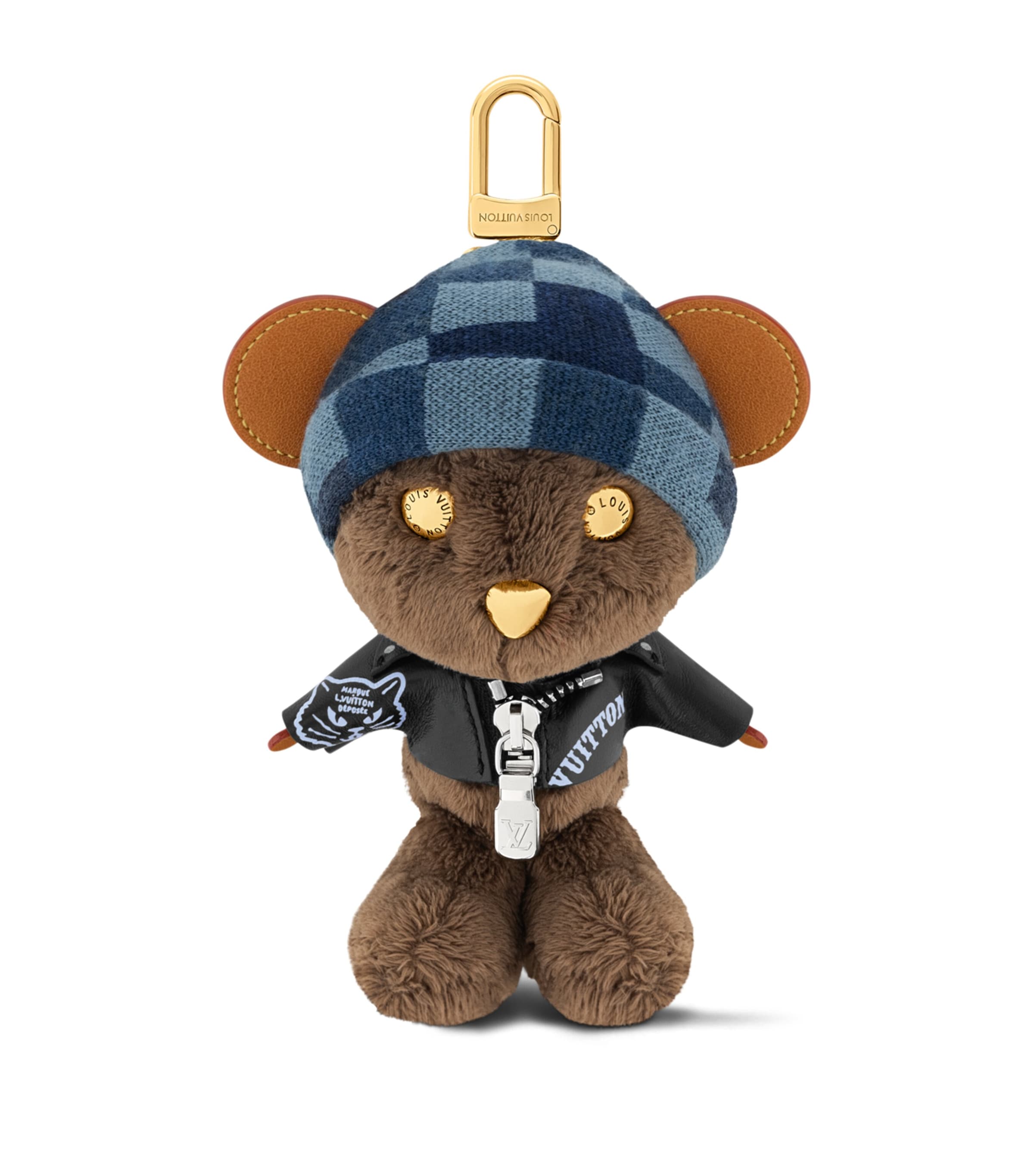 Louis Bear Bag Charm BLACK Image 1