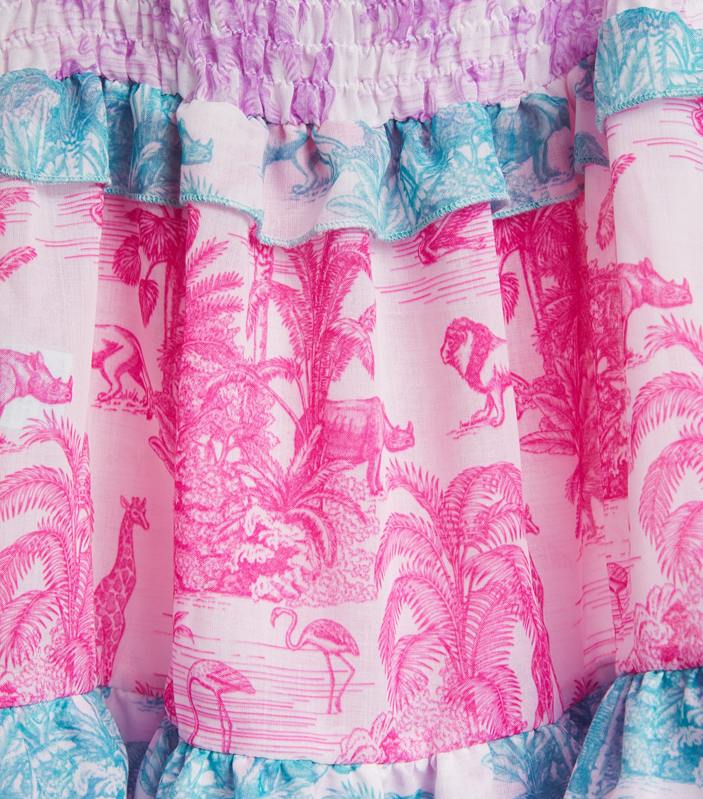 MARIE RAXEVSKY Paisley Shirred Dress (2-12 Years) Jungle Mix Image 3