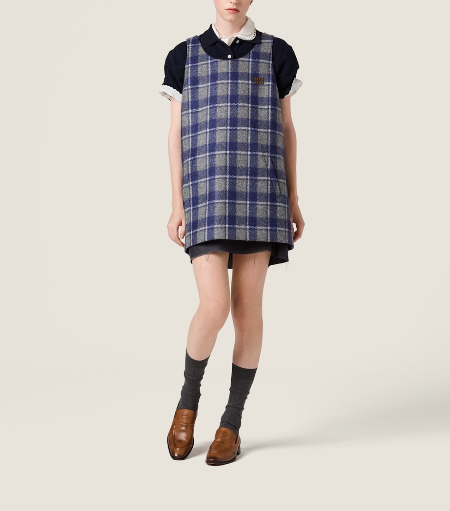 Wool Check Mini Dress F0GBN Image 2