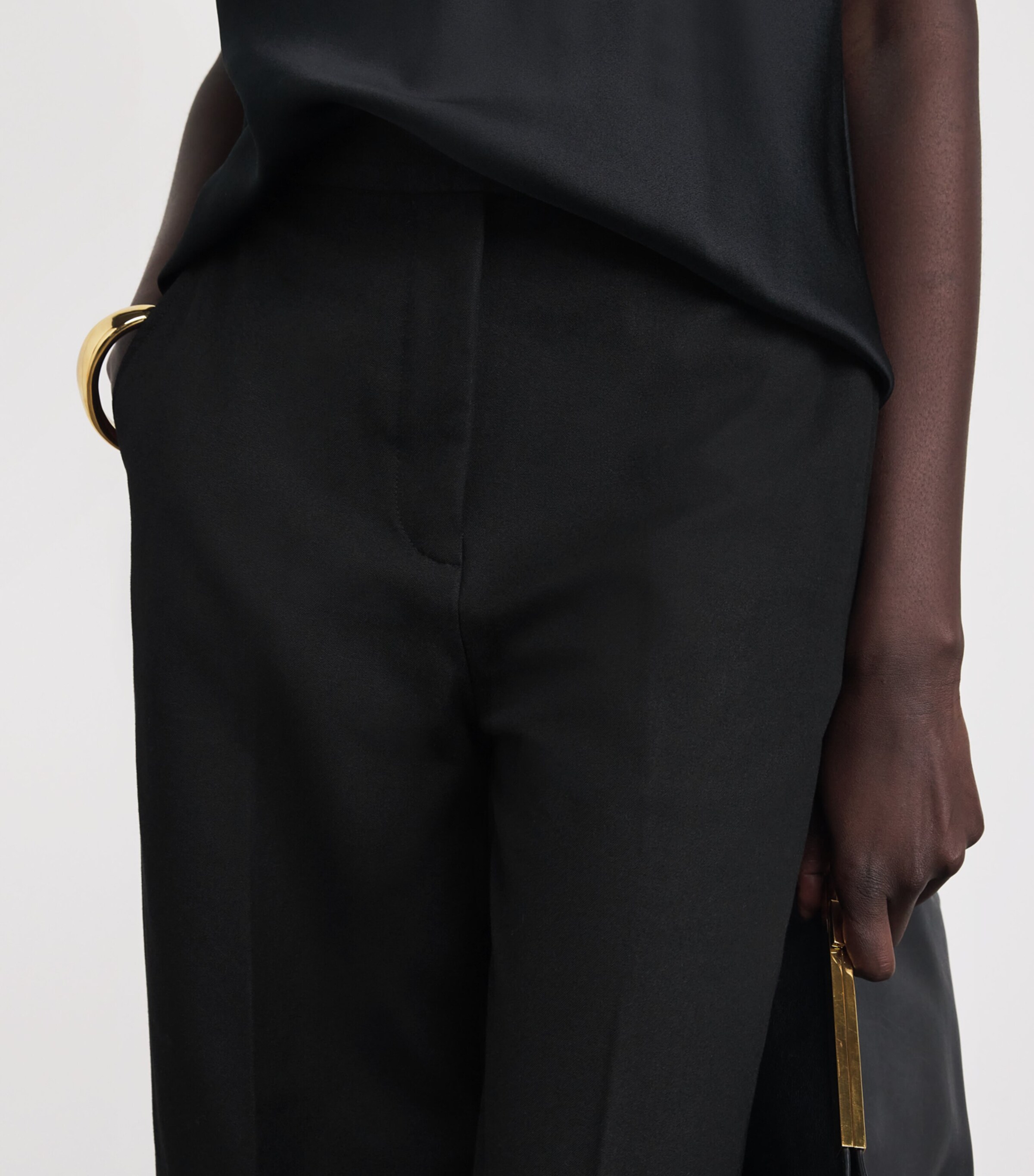 Joseph Womens Stretch-Gabardine Yukio Trousers Black Image 6
