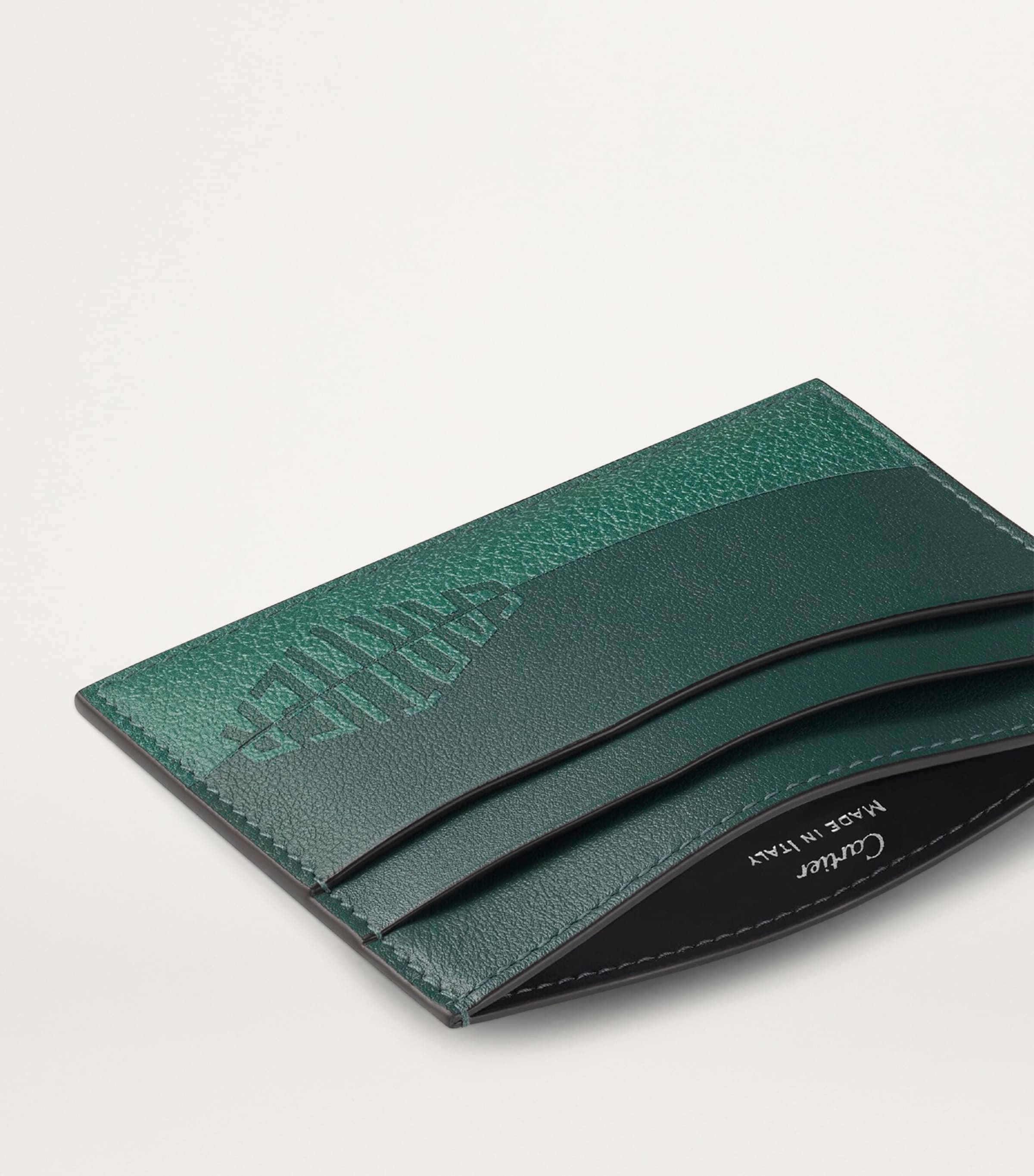 Calfskin Losange Shadow Card Holder PINE GREEN Image 5