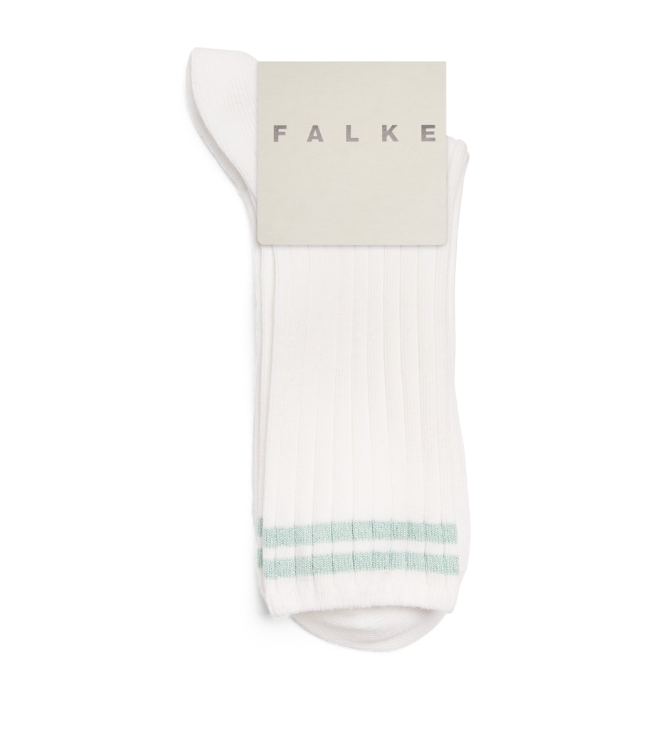 Falke Womens Cotton-Blend Play Me Socks White Image 1