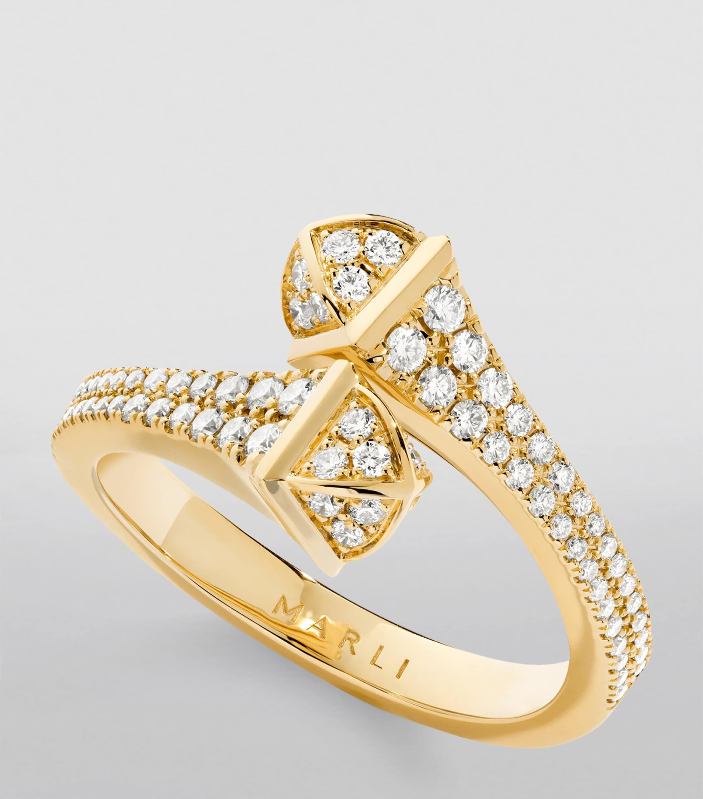 Yellow Gold and Diamond Cleo Ring YELLOW GOLD Image 2