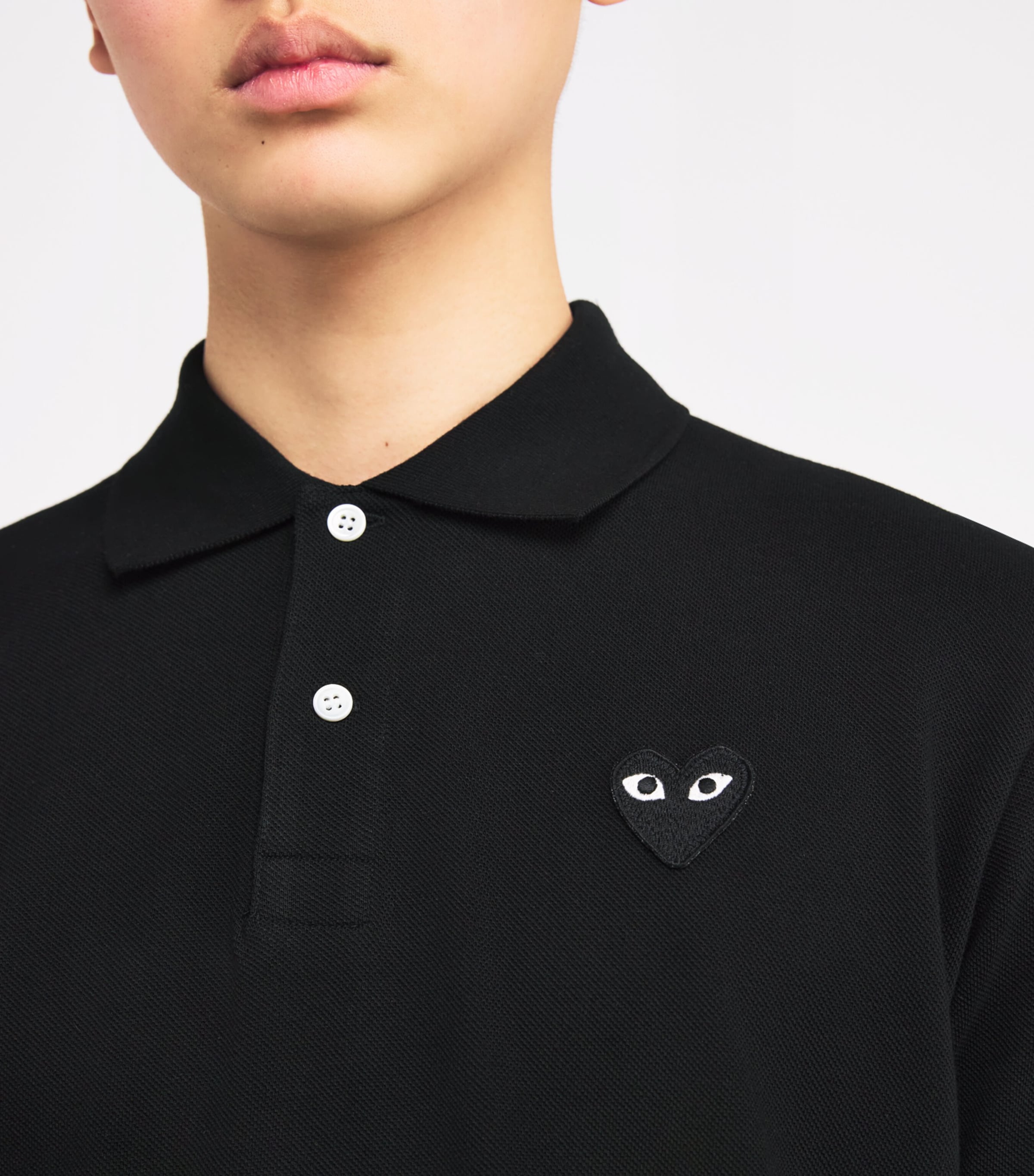 Heart Logo Polo Shirt BLACK Image 6