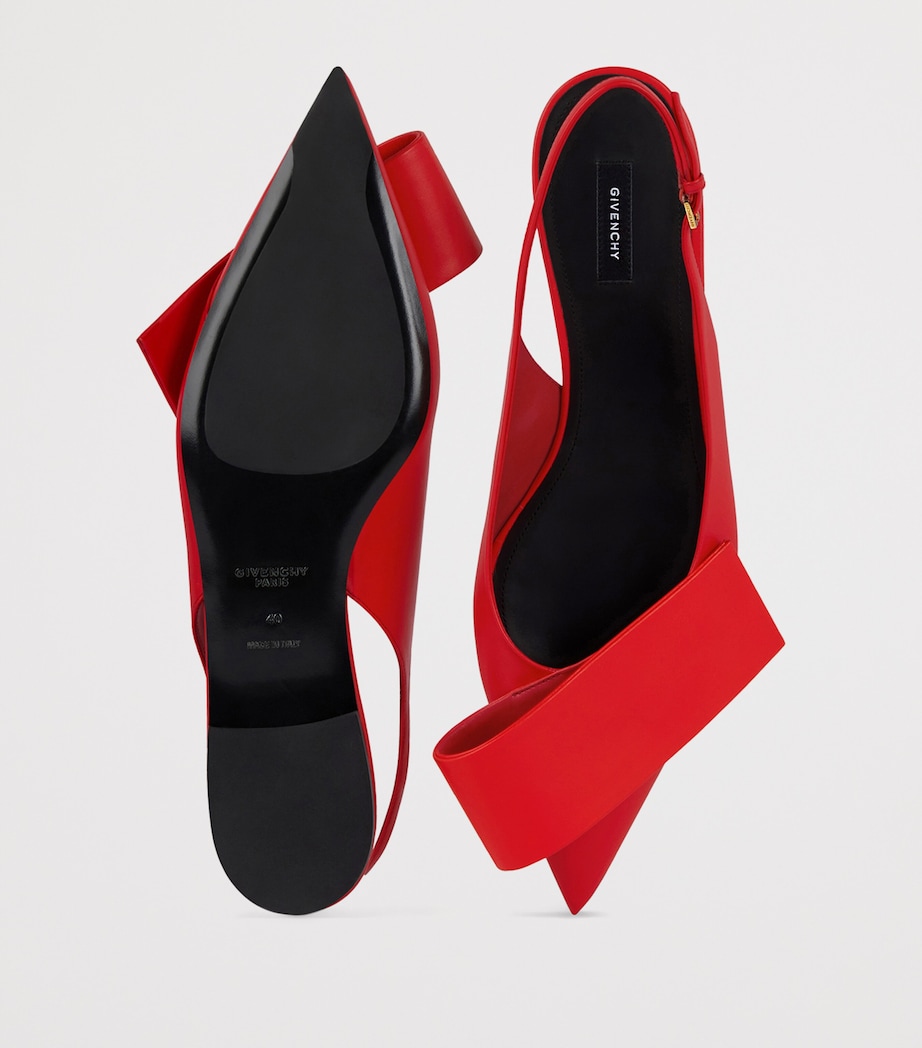 Givenchy Leather Twisted Ribbon Slingback Ballet Flats Image 4