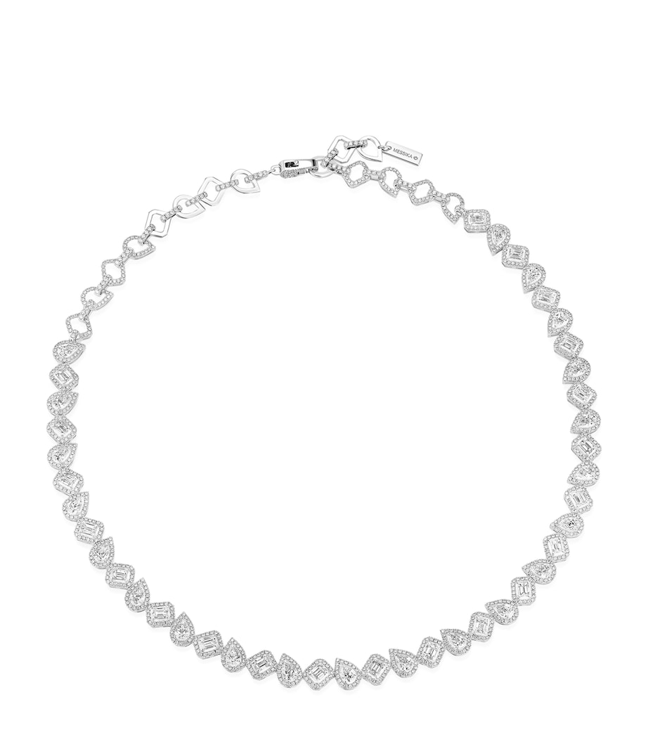 Messika My Twin Diamond and White Gold Tennis Necklace (8.18ct) White Gold Image 1