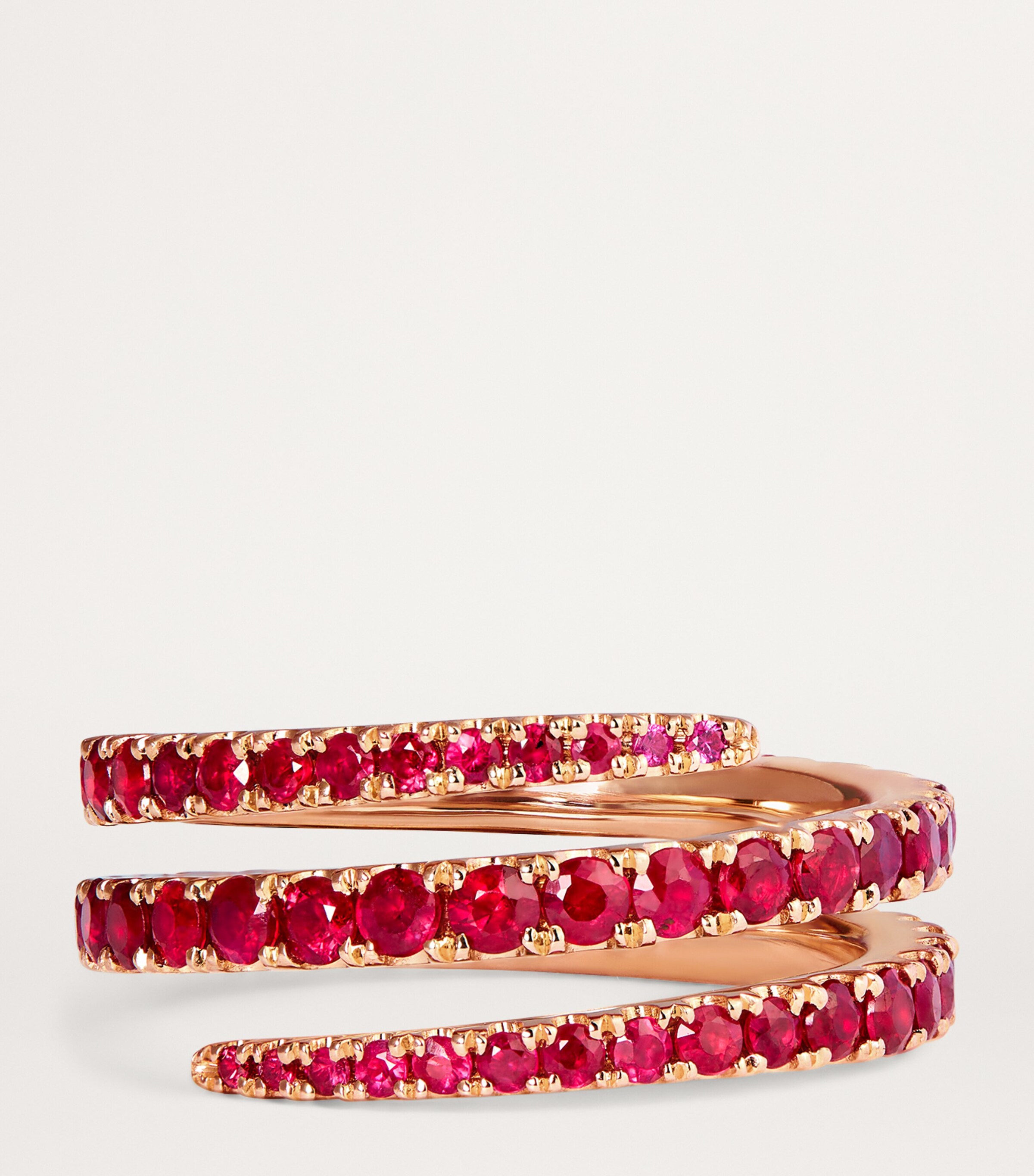 Rose Gold and Ruby Coil Ring ROSE GOLD Image 4