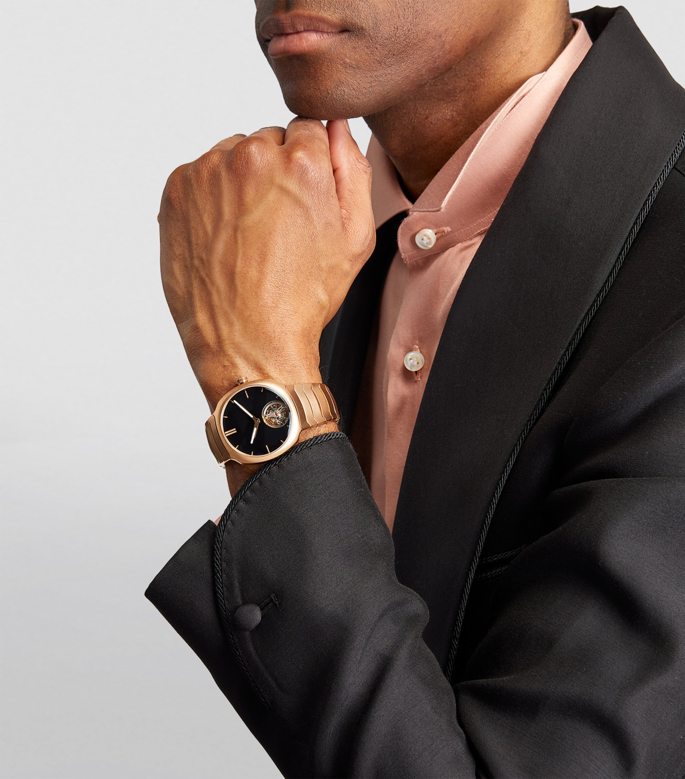 H. Moser & Cie Rose Gold Streamliner Watch 40mm Black Image 6