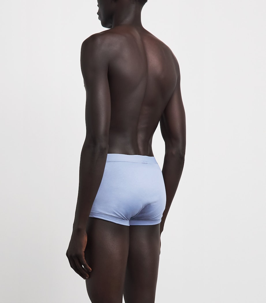 Zimmerli Mens Sea Island Cotton Boxer Briefs Mountain Blue Image 3