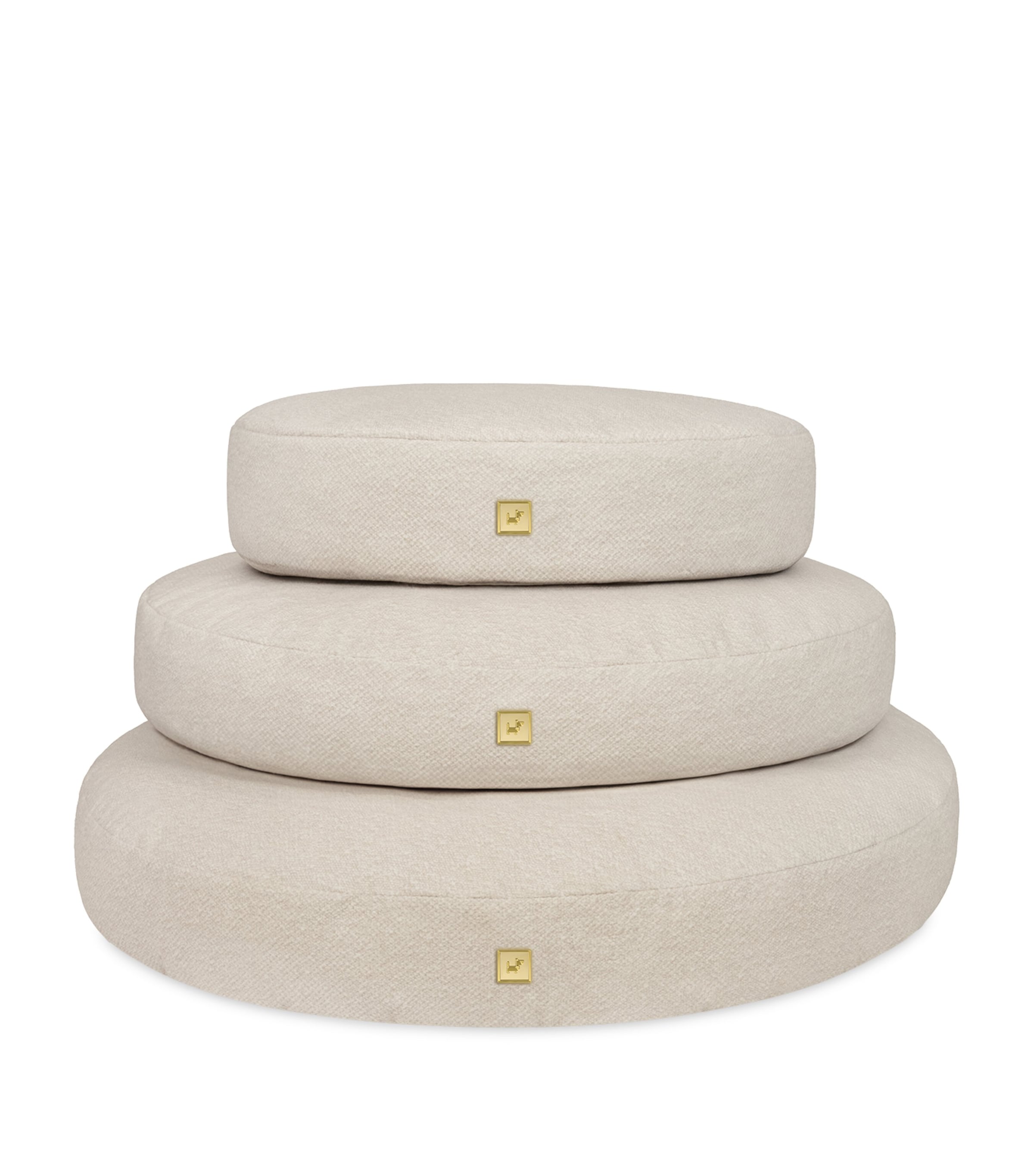 Small Organic Pet Pouf BEIGE Image 4