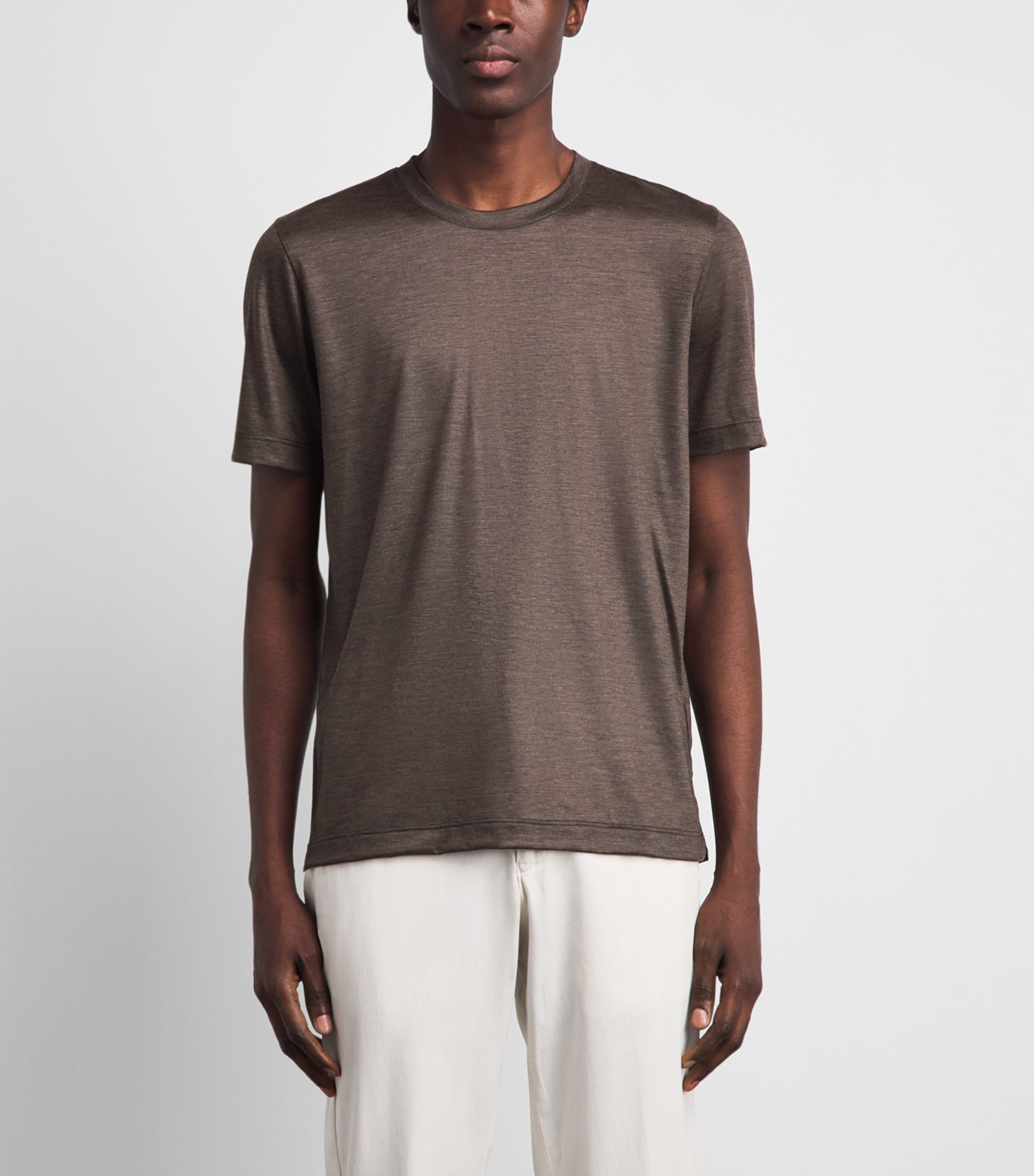 Marco Pescarolo Womens Cashmere T-Shirt Brown Image 4