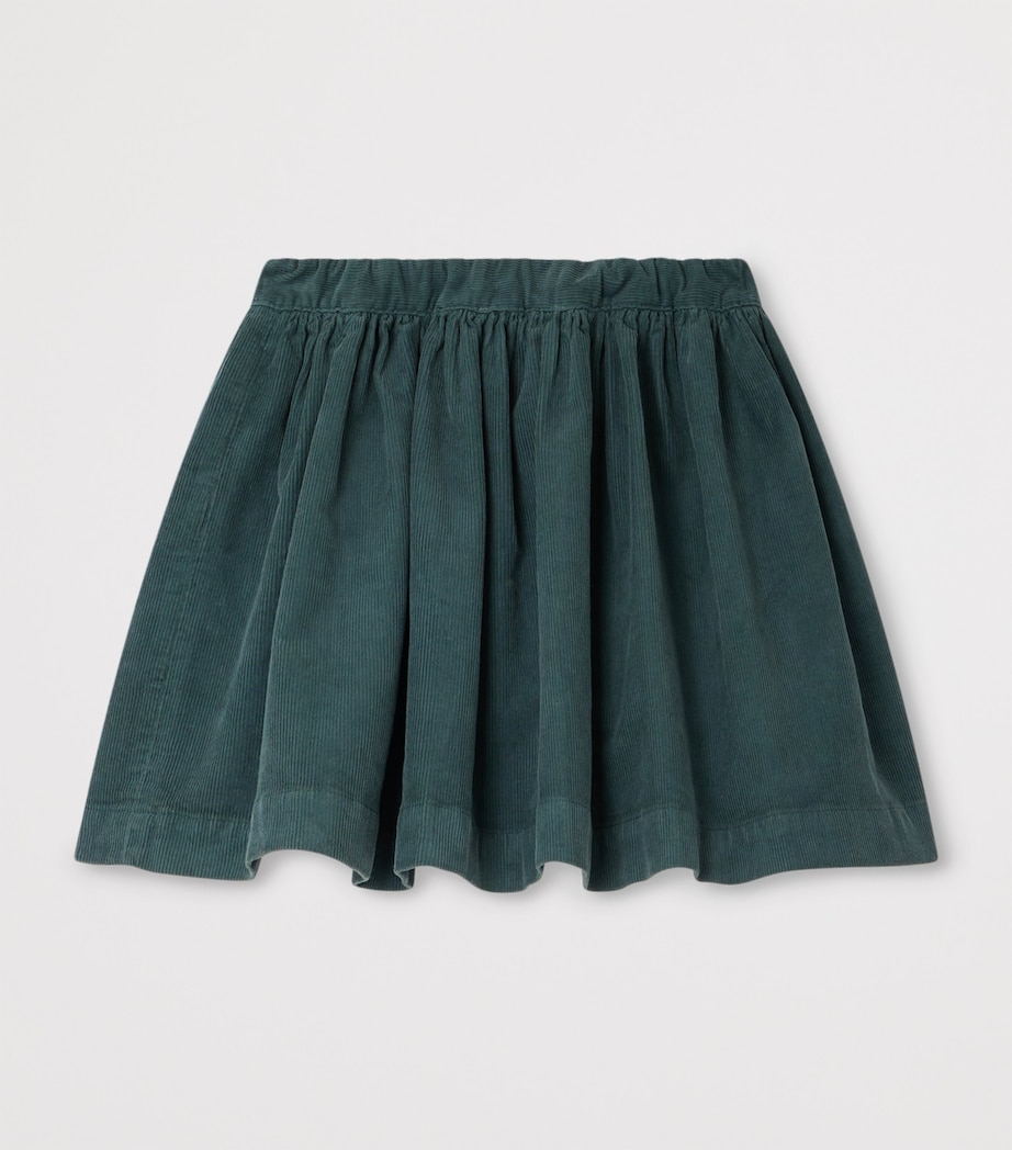 Stretch Cotton Corduroy Suzon Skirt (10-14 Years) VERT DE GRIS Image 2