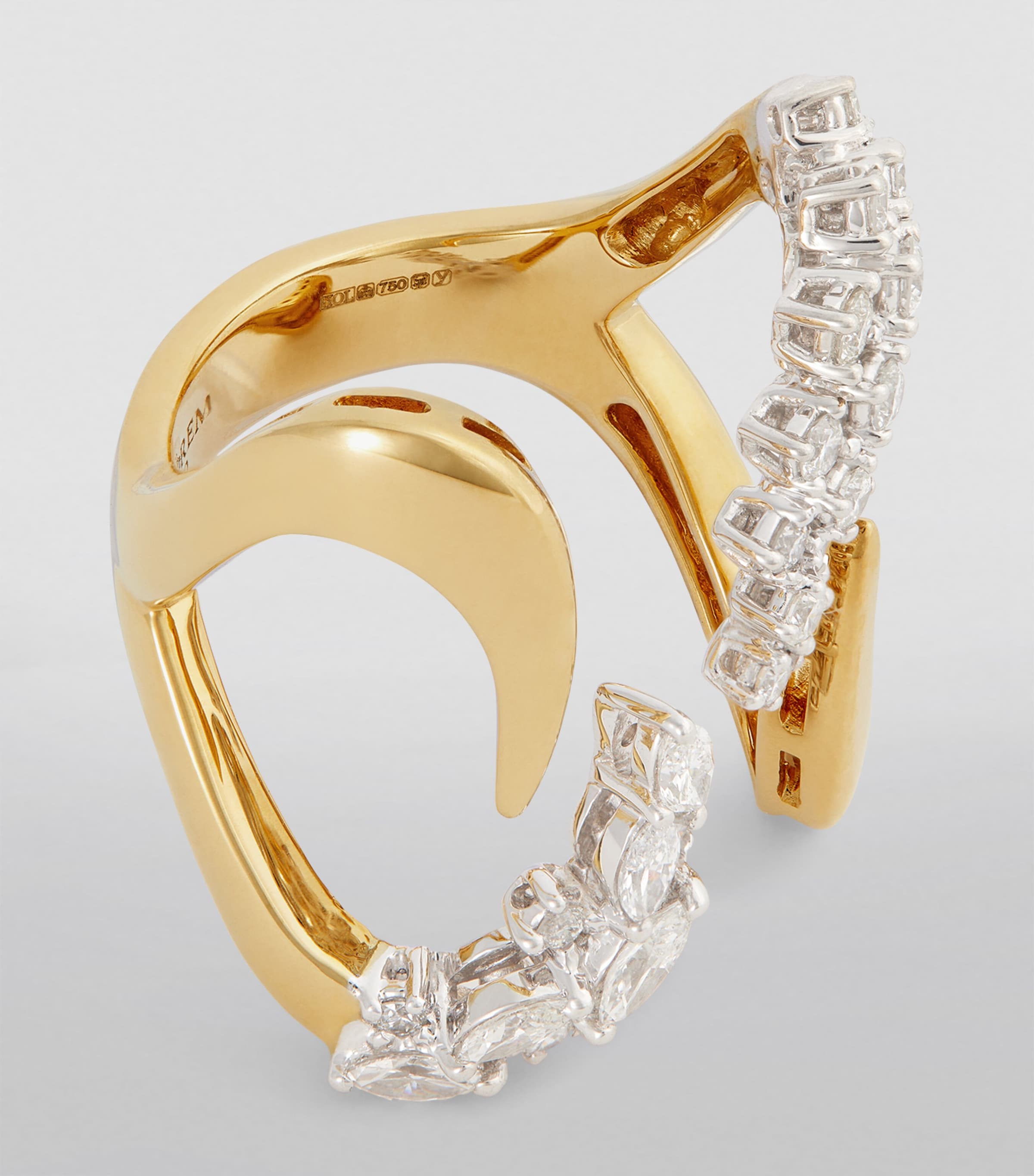 Yellow Gold and Diamond Golden Strada Stackable Ring YELLOW GOLD Image 3