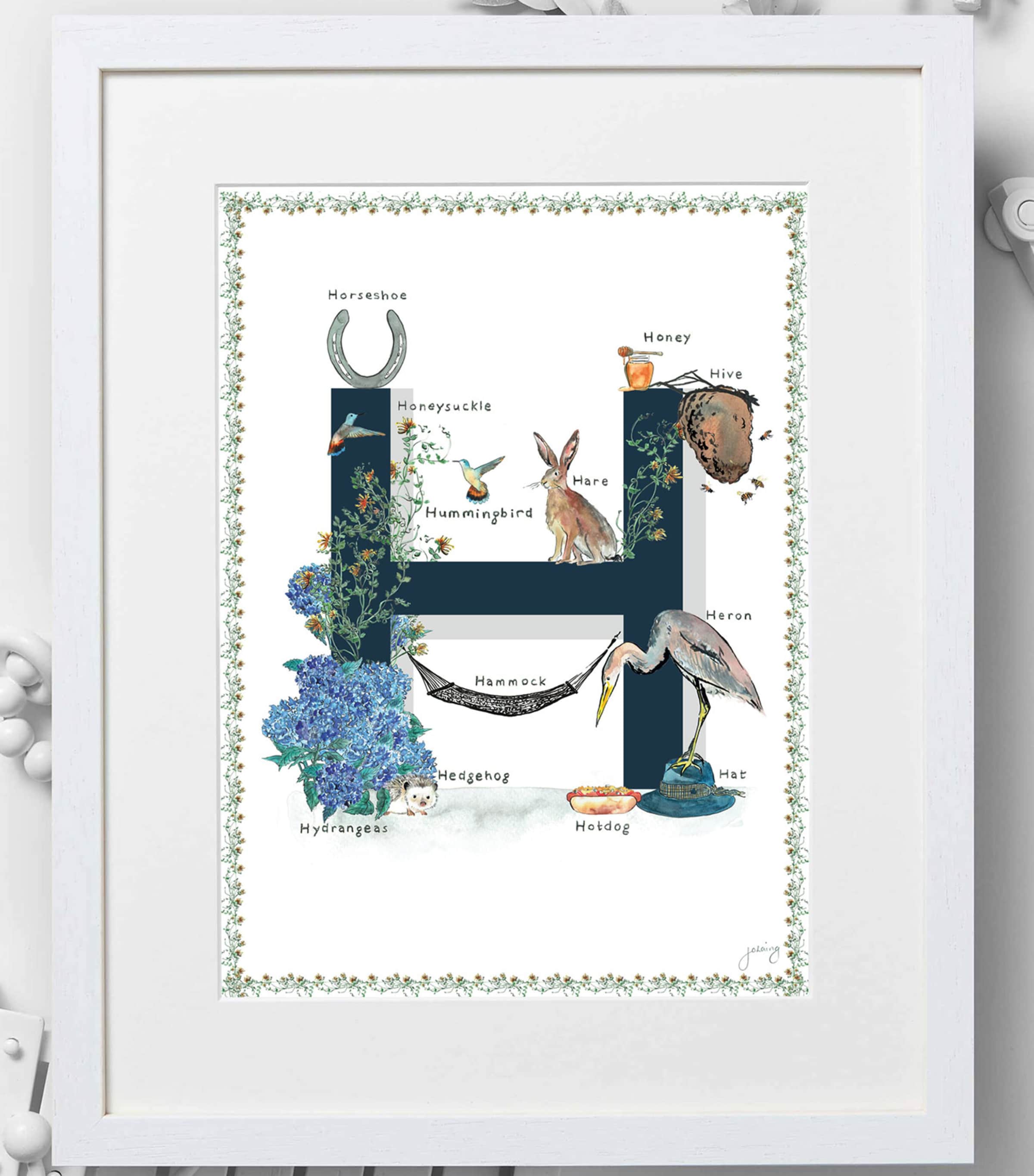 A4 Letter Print NAVY Image 2