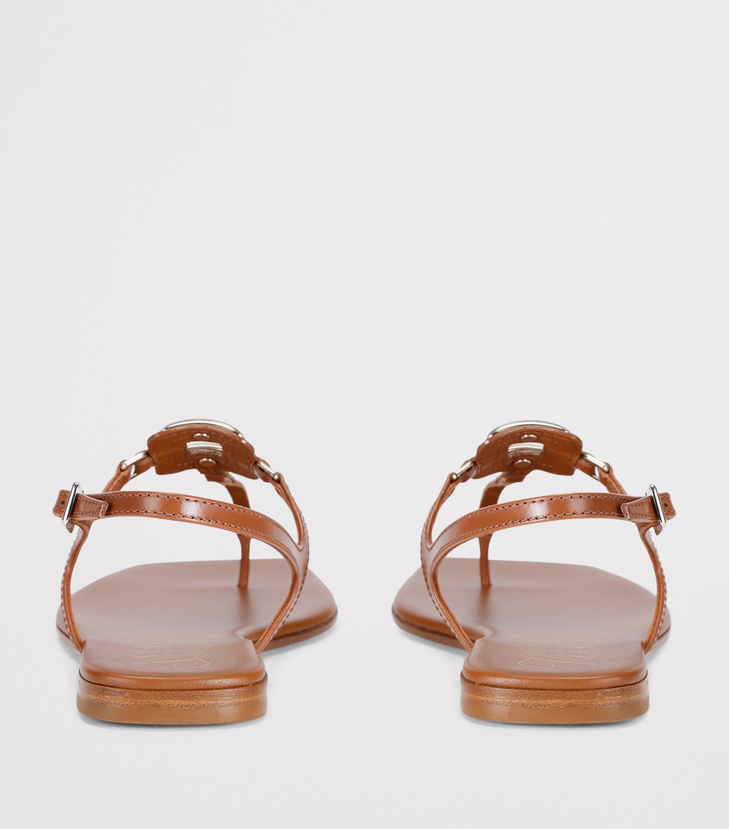 Roger Vivier Leather Viv By The Sea Sandals Mid Brown Image 2
