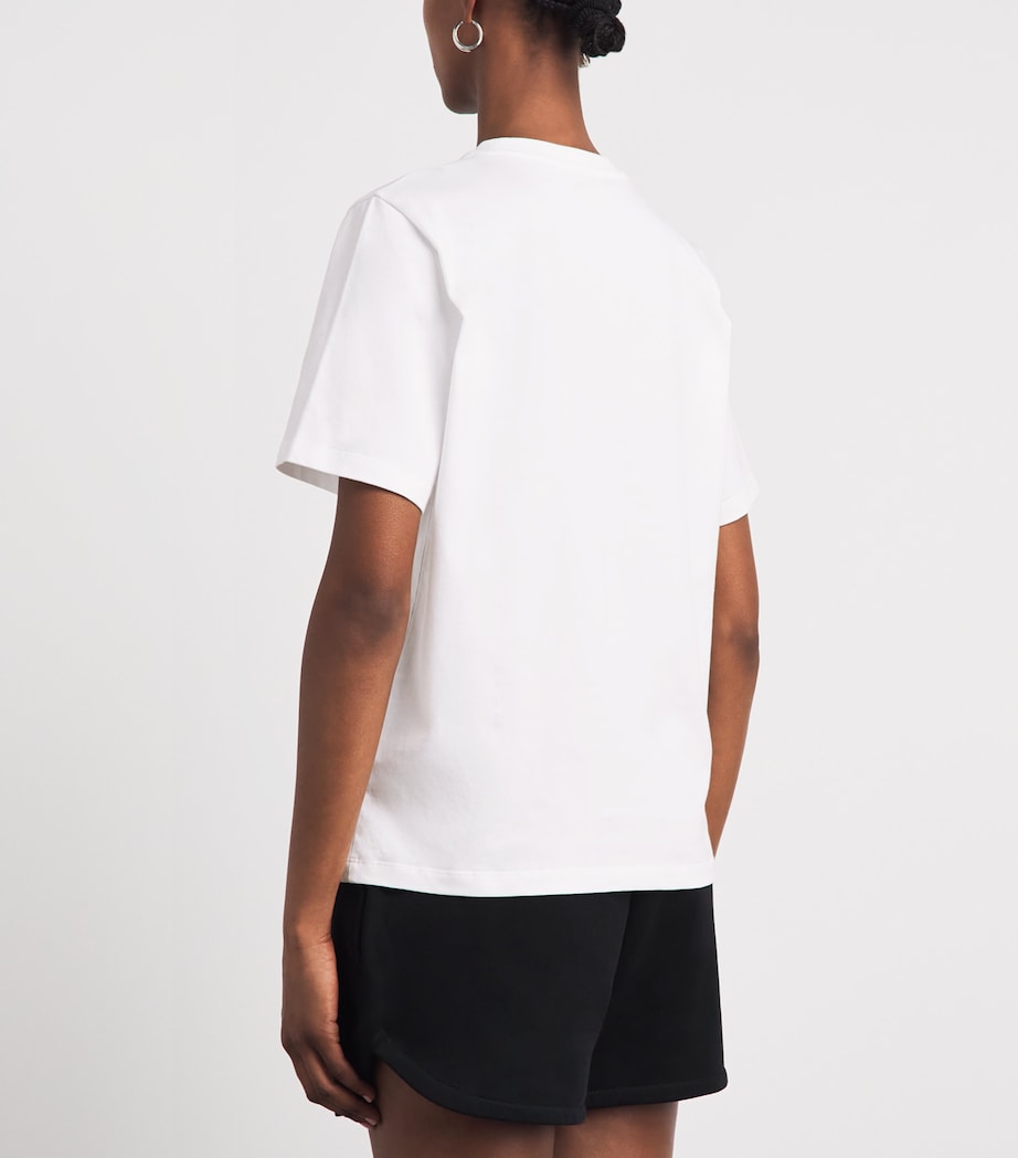Harrods Womens Cotton Crew-Neck T-Shirt White Image 5