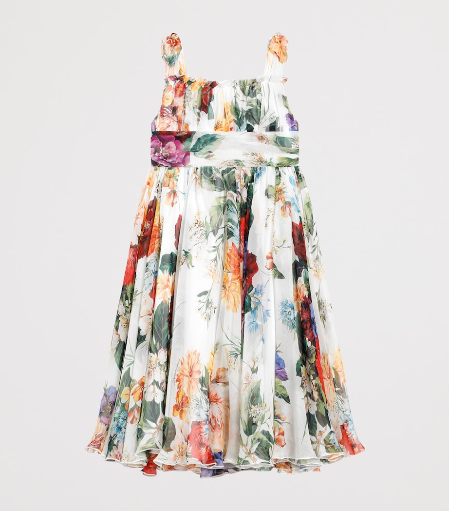 Silk Floral Dress (8-12 Years) HA5PC-B.FIORI CR Image 2