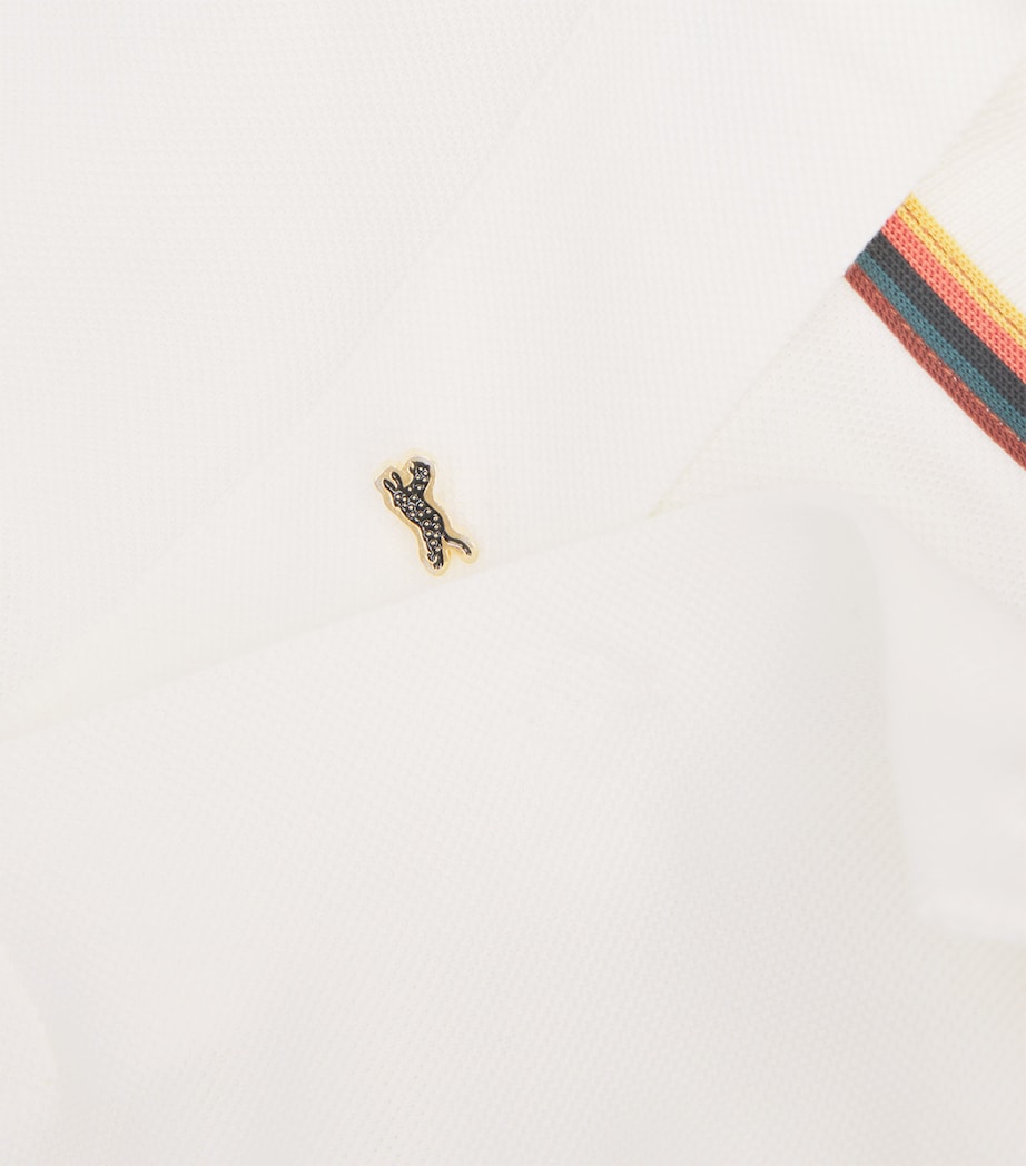 Cotton Pique Polo Shirt 01_WHITE Image 5