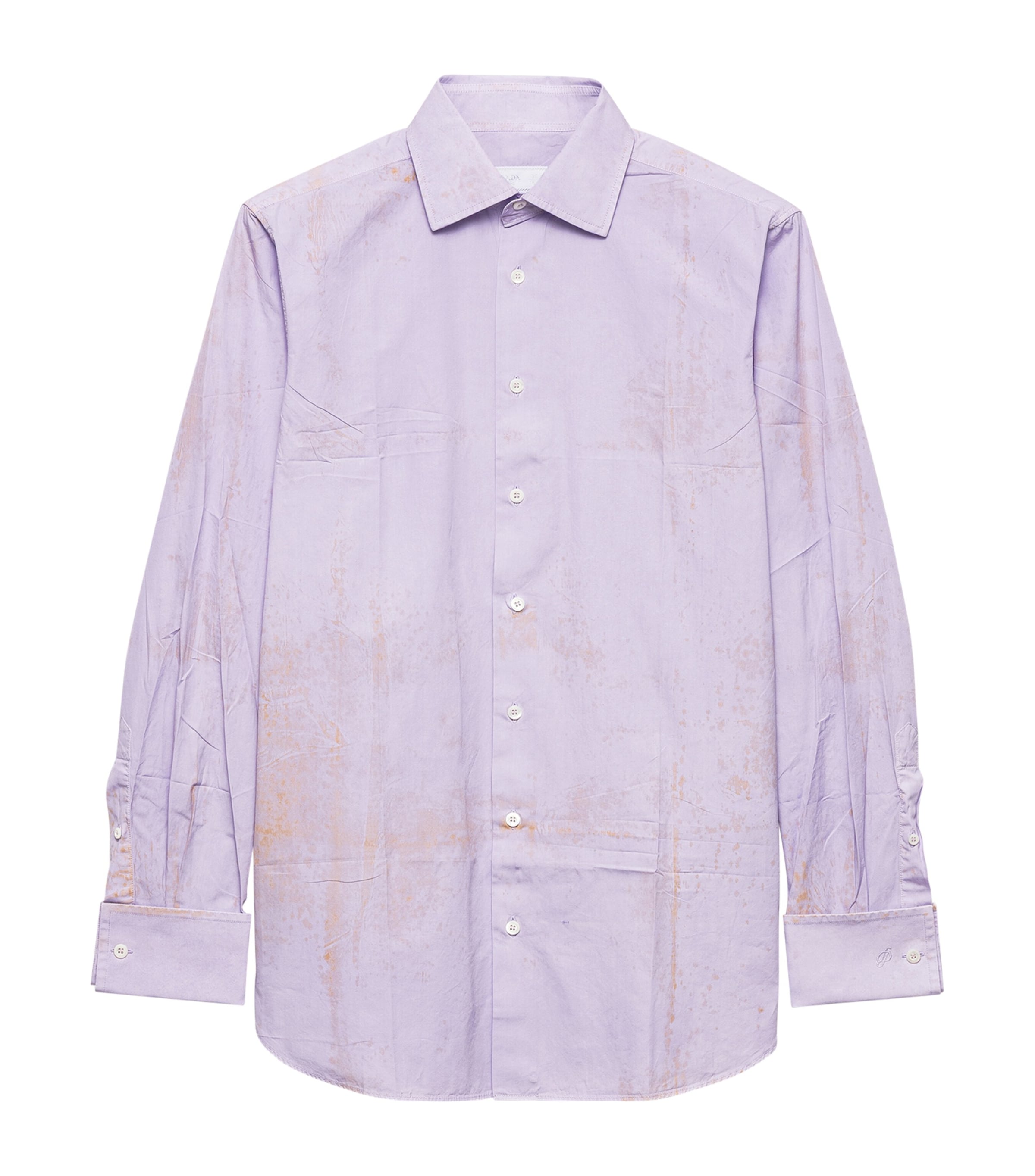 Prada Cotton Vintage-Look Shirt Purple