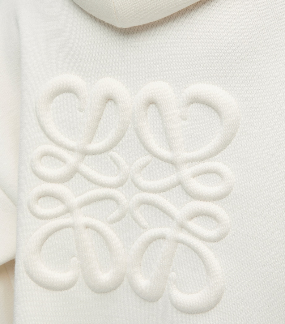 Anagram Zip-Up Hoodie WHITE Image 6