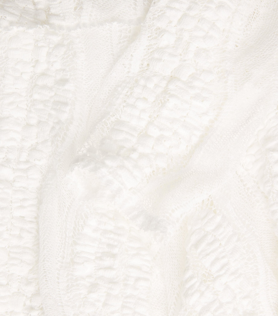 Knitted Swirl Mini Dress WHITE Image 6