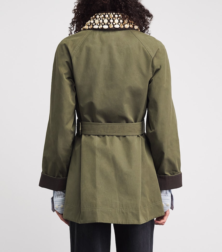 Veronica Beard Womens Water-Resistant Langham Dickey Coat Stone Army Image 5